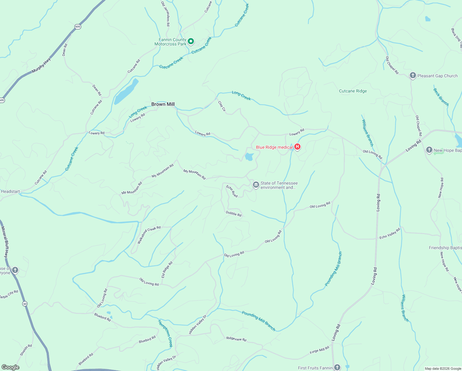 map of restaurants, bars, coffee shops, grocery stores, and more near 234 Blue Ridge Trails in Morganton