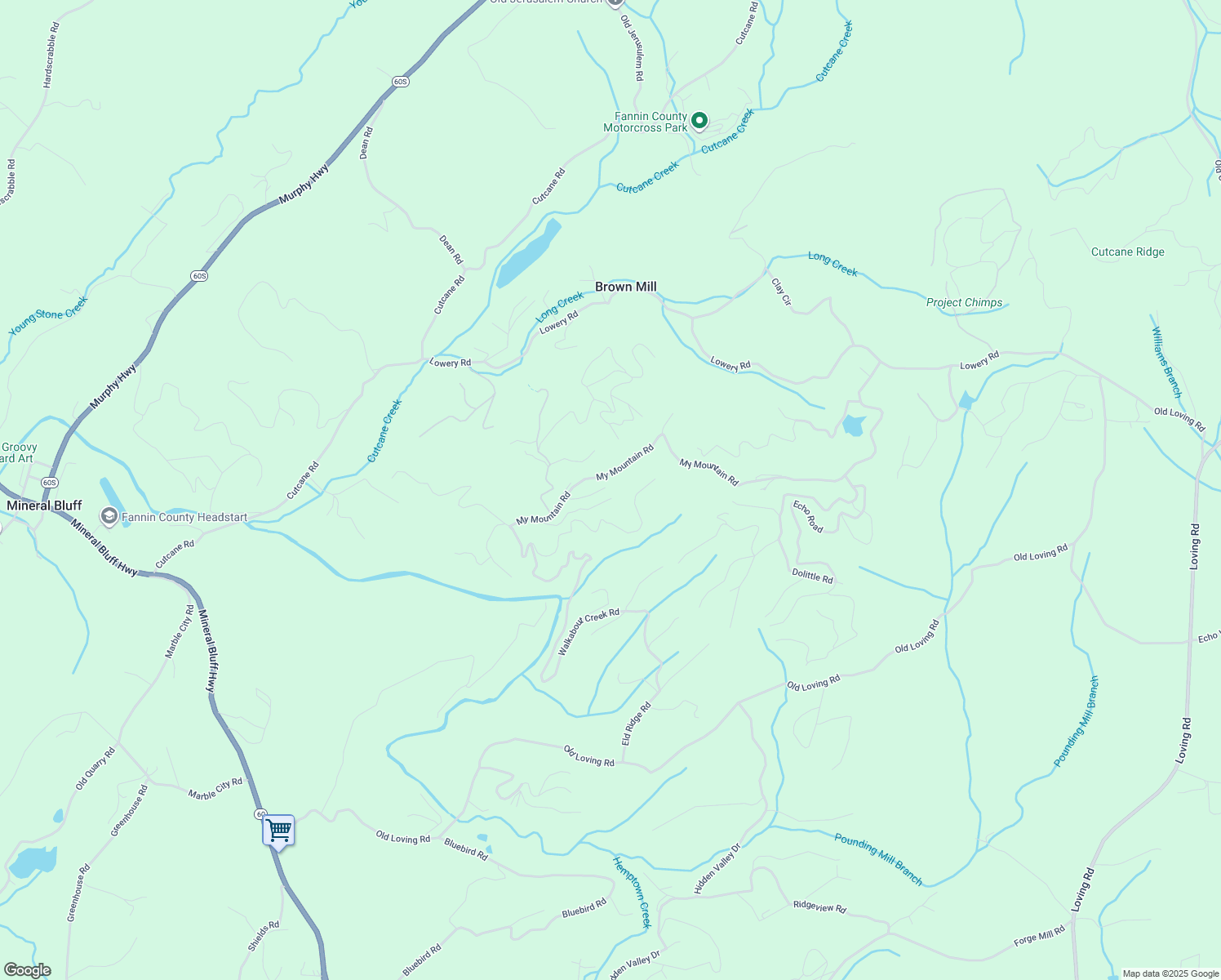 map of restaurants, bars, coffee shops, grocery stores, and more near 1329 My Mountain Road in Morganton
