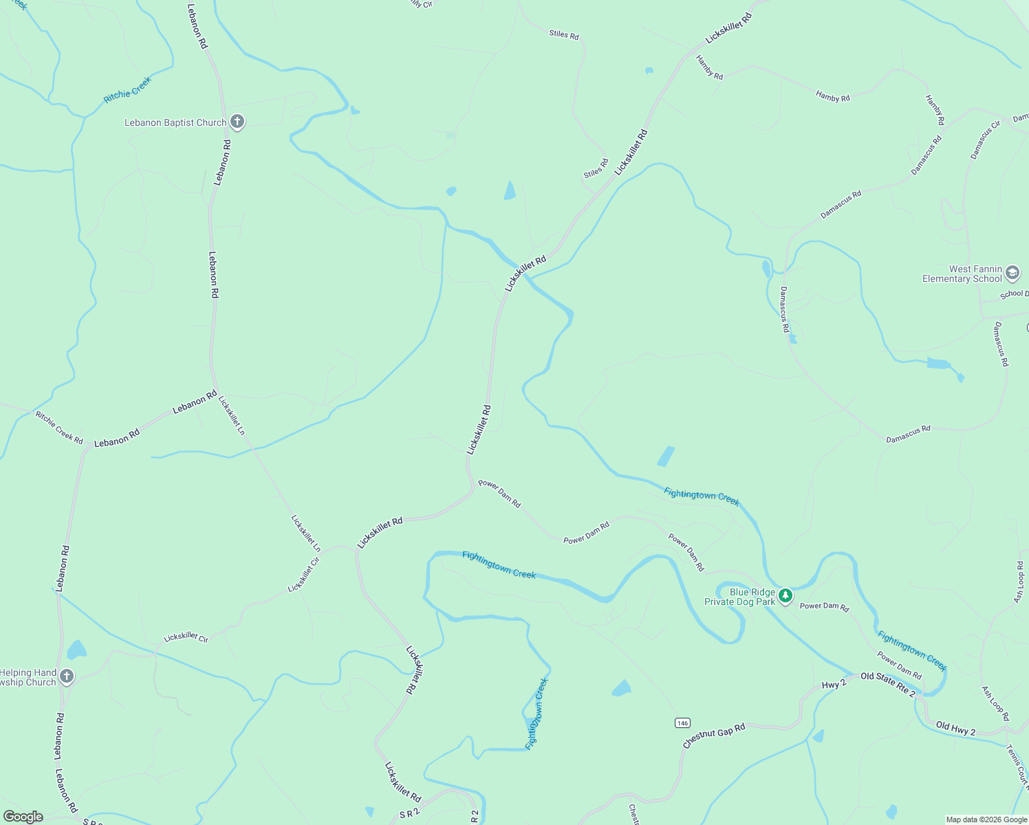 map of restaurants, bars, coffee shops, grocery stores, and more near 154 Miracle Lane in Blue Ridge