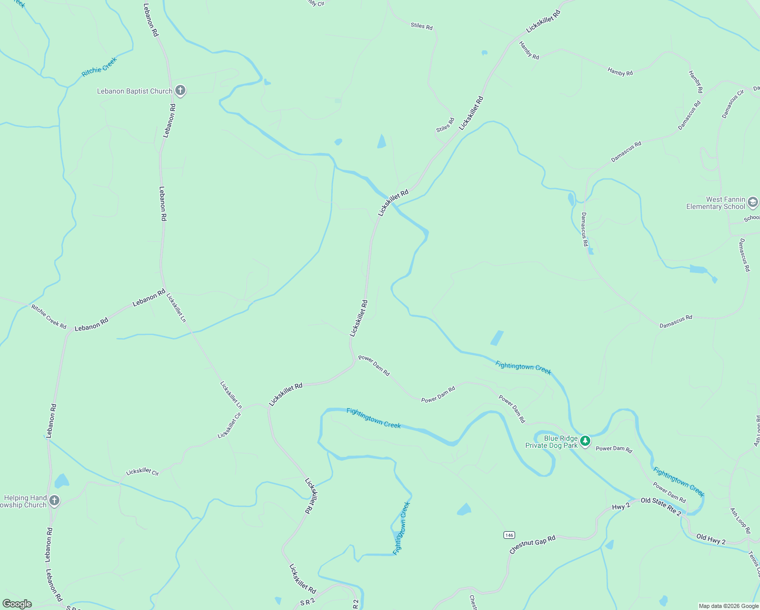 map of restaurants, bars, coffee shops, grocery stores, and more near 154 Miracle Lane in Blue Ridge
