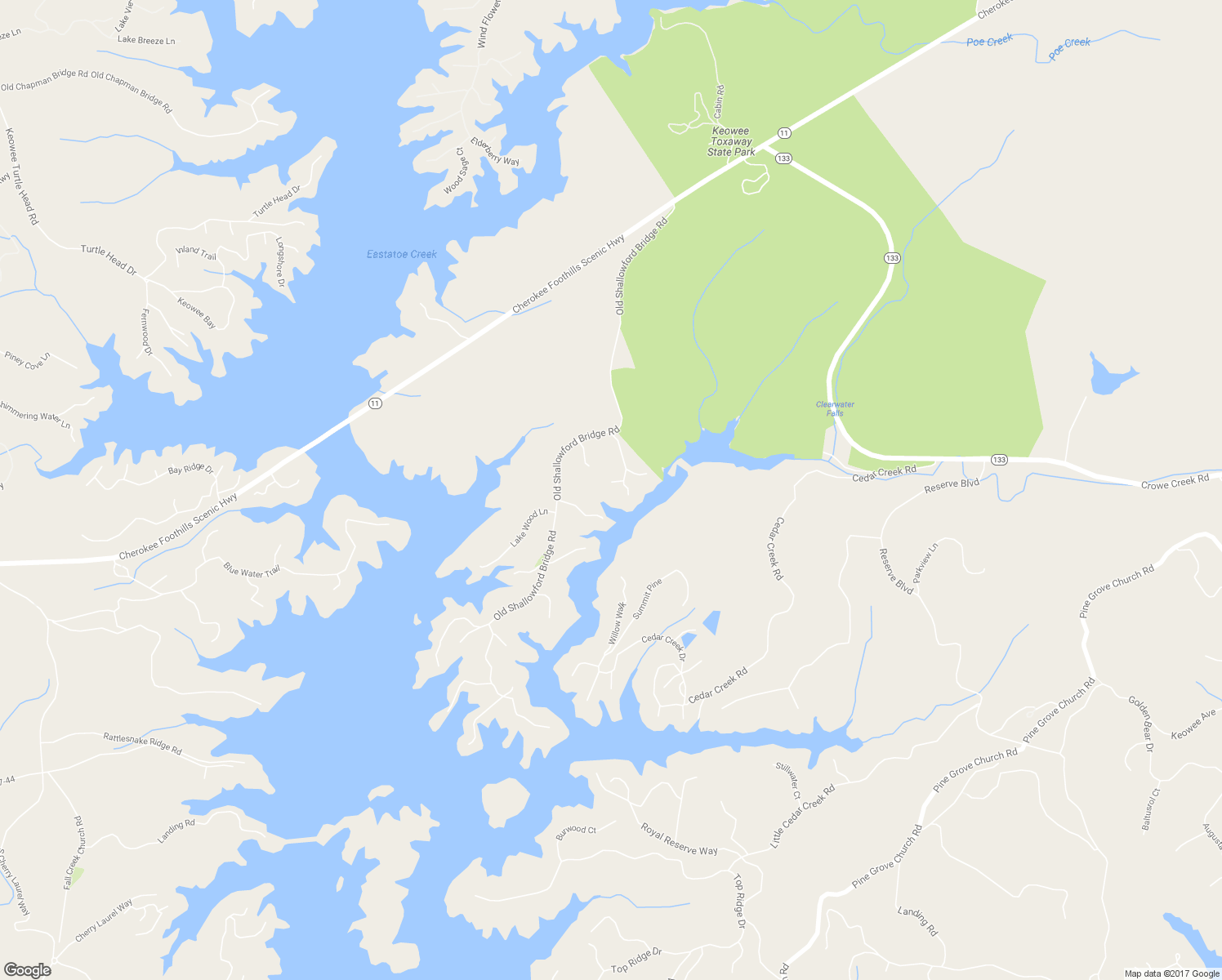 map of restaurants, bars, coffee shops, grocery stores, and more near 103 Nicajack Trail in Sunset