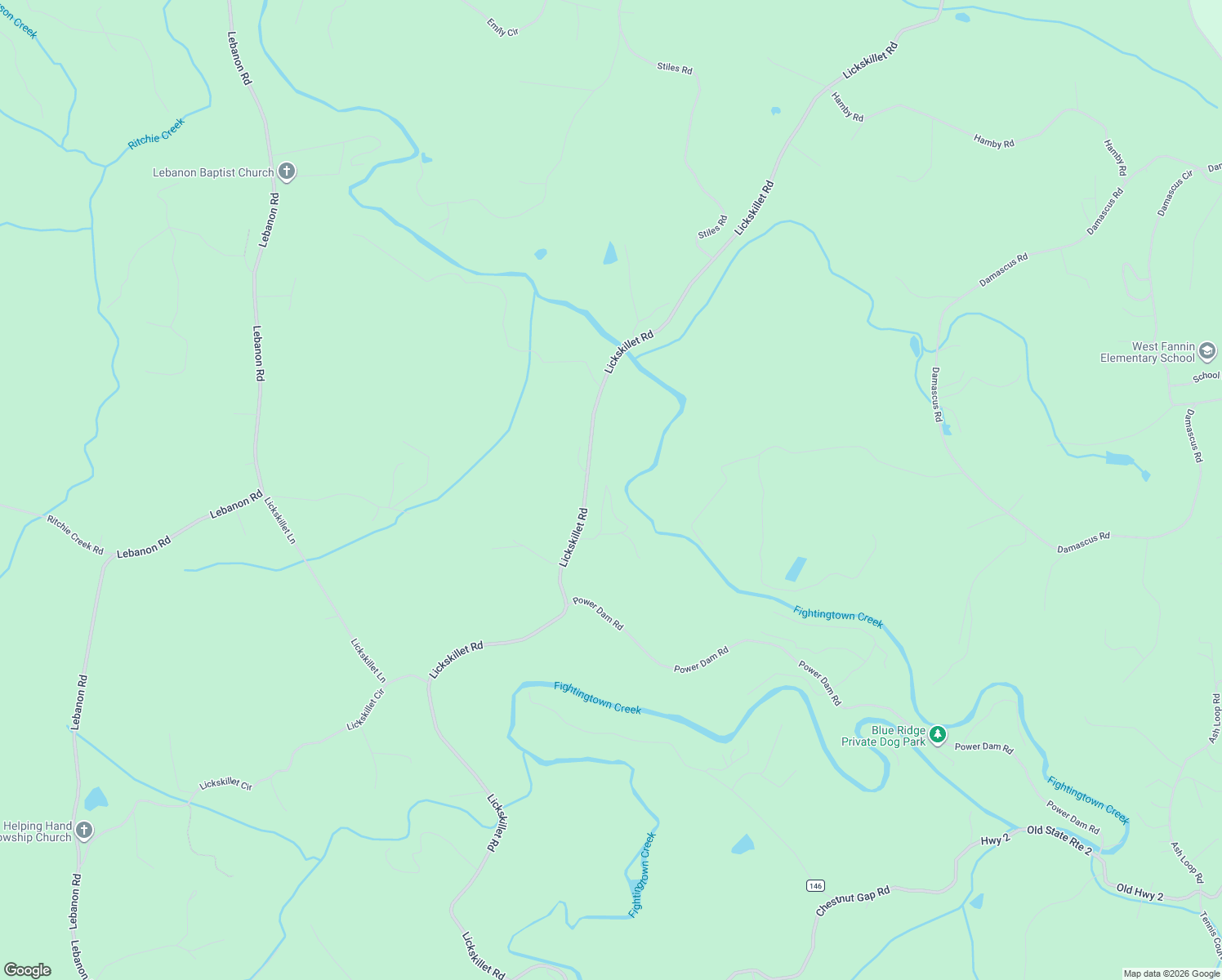 map of restaurants, bars, coffee shops, grocery stores, and more near 154 Miracle Lane in Blue Ridge
