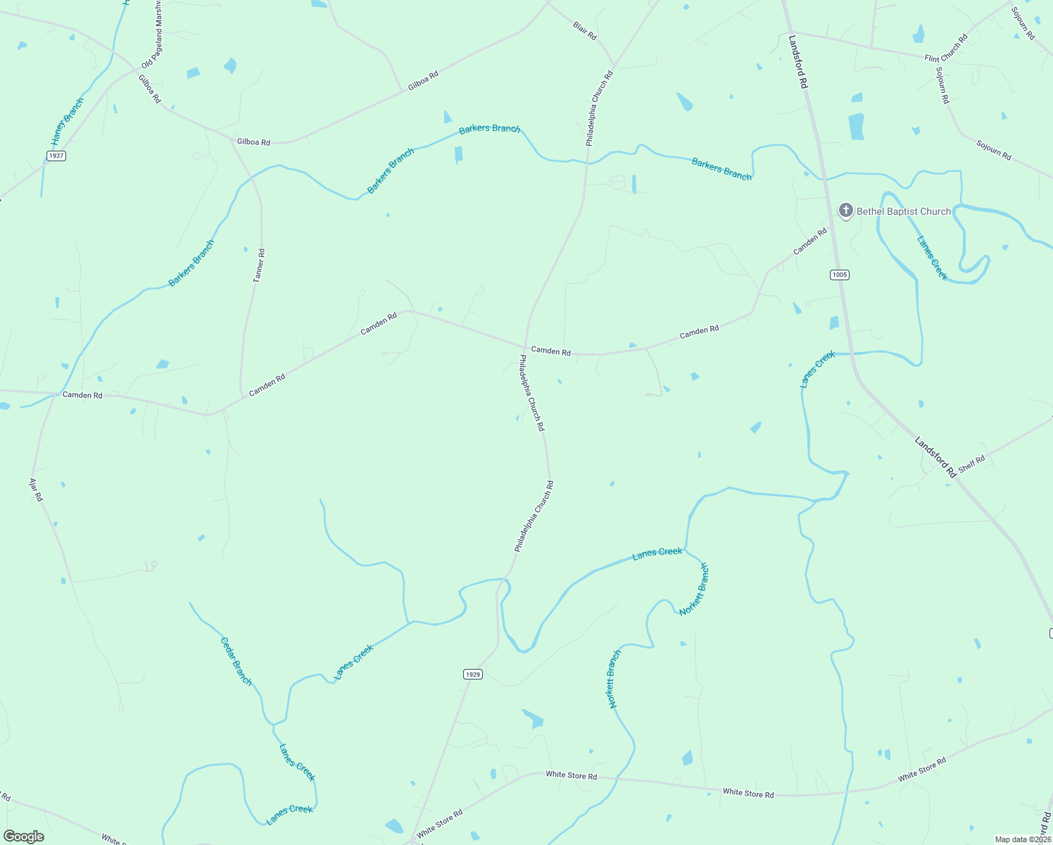 map of restaurants, bars, coffee shops, grocery stores, and more near 2710 Philadelphia Church Road in Marshville