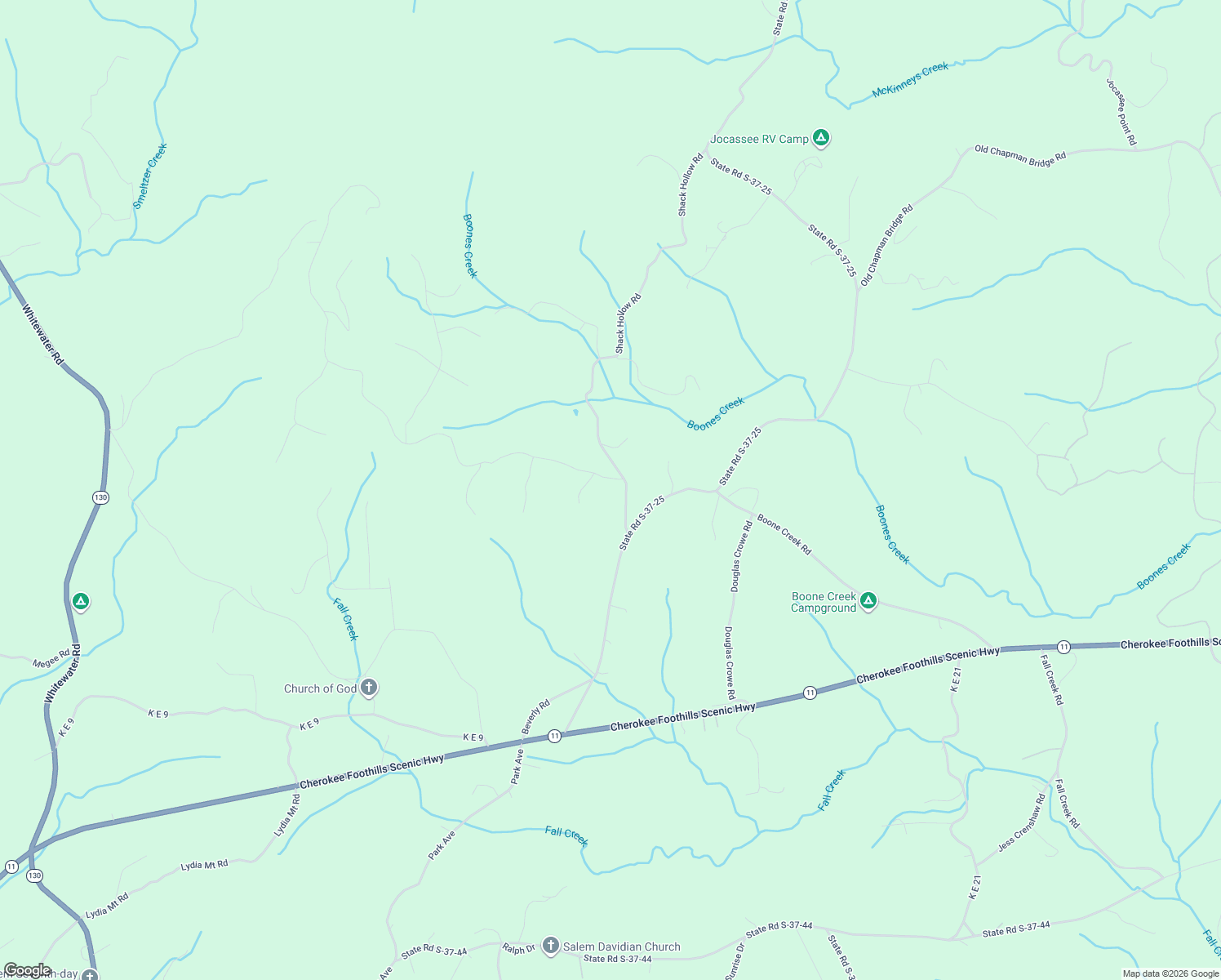 map of restaurants, bars, coffee shops, grocery stores, and more near 121 Shack Hollow Road in Salem