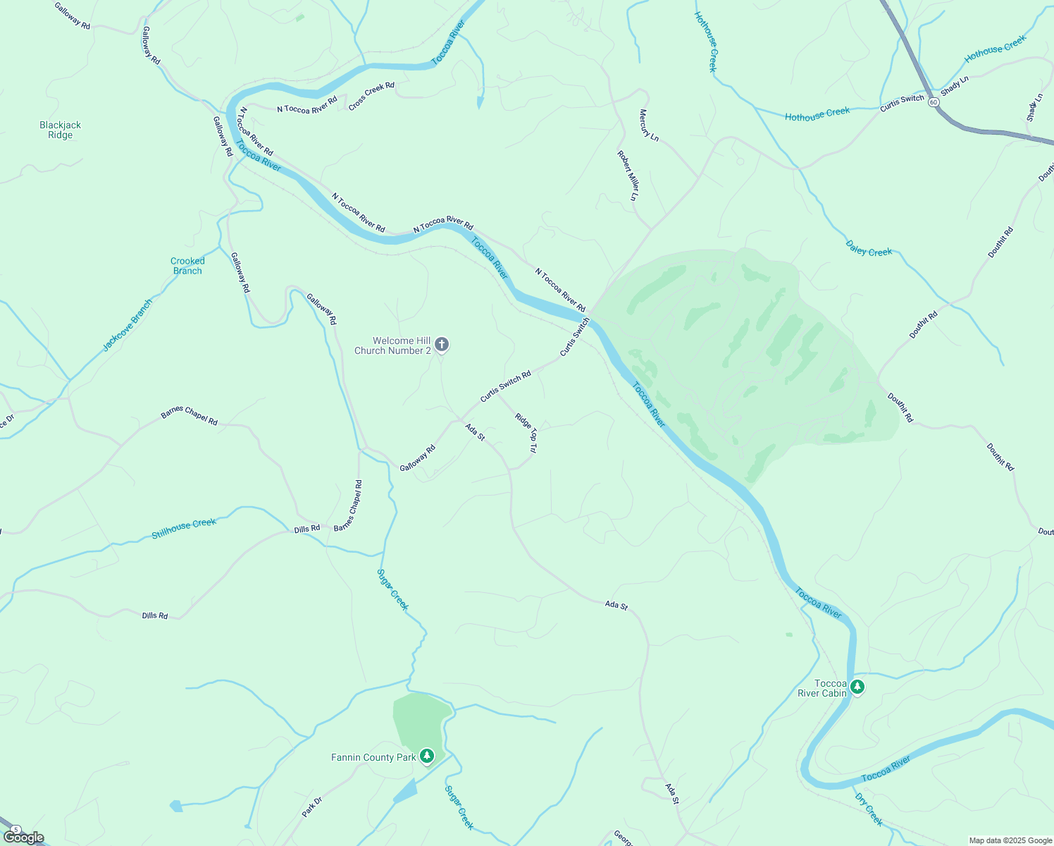 map of restaurants, bars, coffee shops, grocery stores, and more near Ridge Top Circle in Blue Ridge