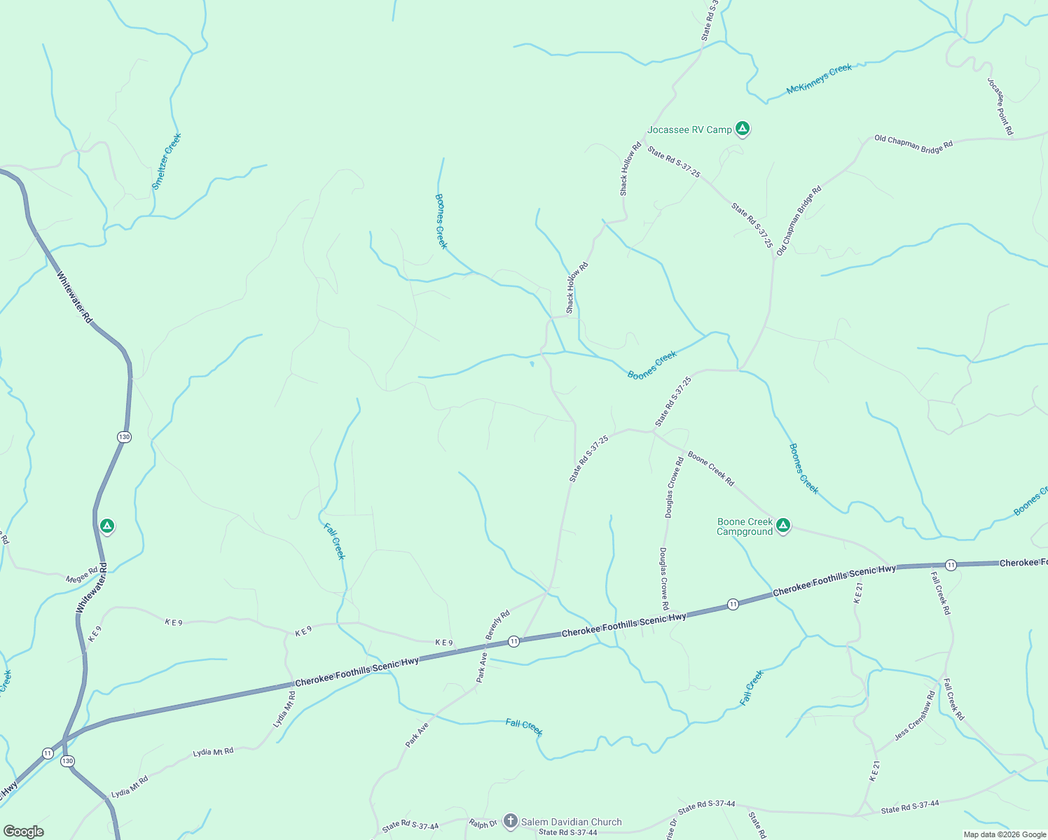 map of restaurants, bars, coffee shops, grocery stores, and more near Pine Ridge Way in Salem