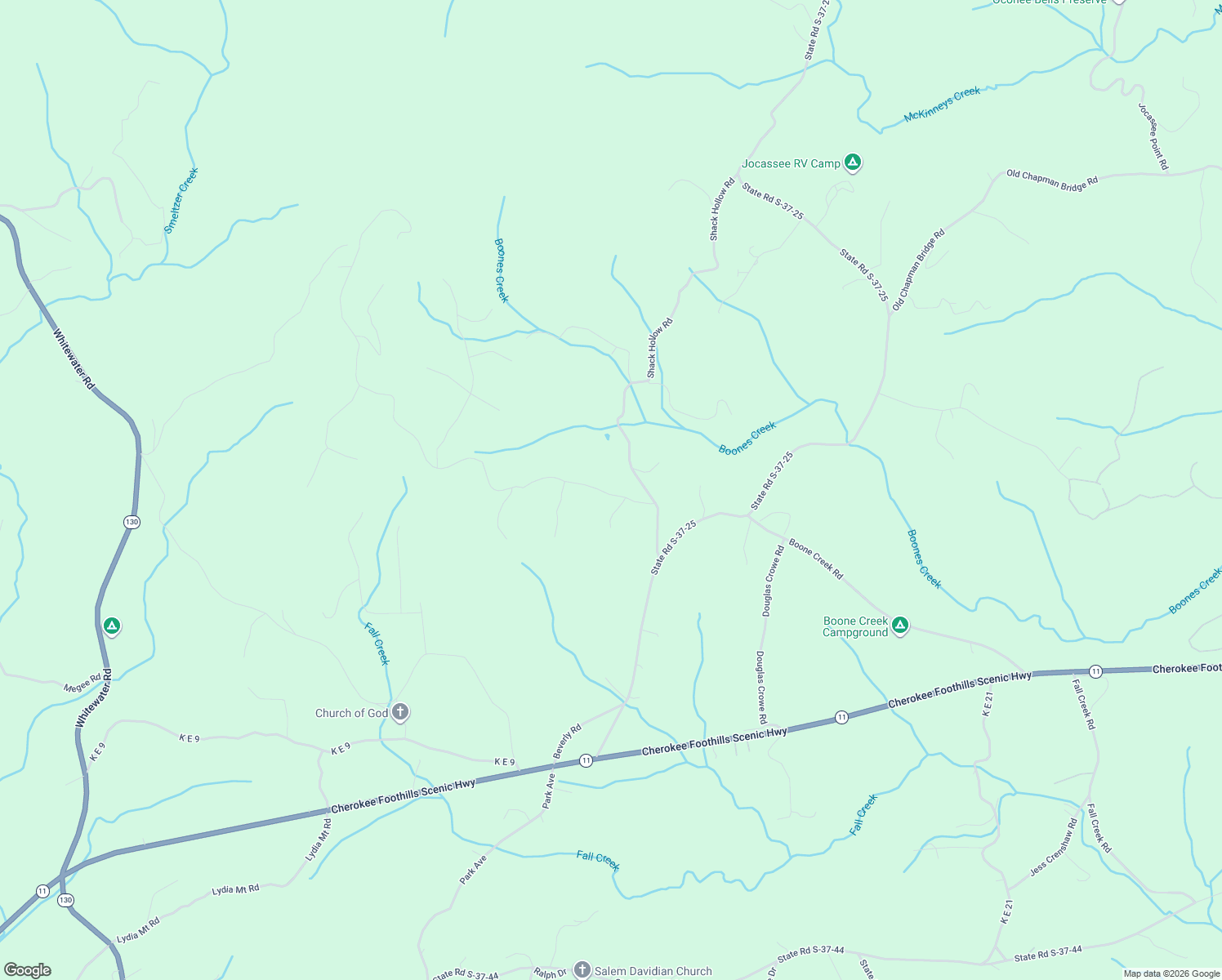 map of restaurants, bars, coffee shops, grocery stores, and more near 208 Jocassee Ridge Way in Salem