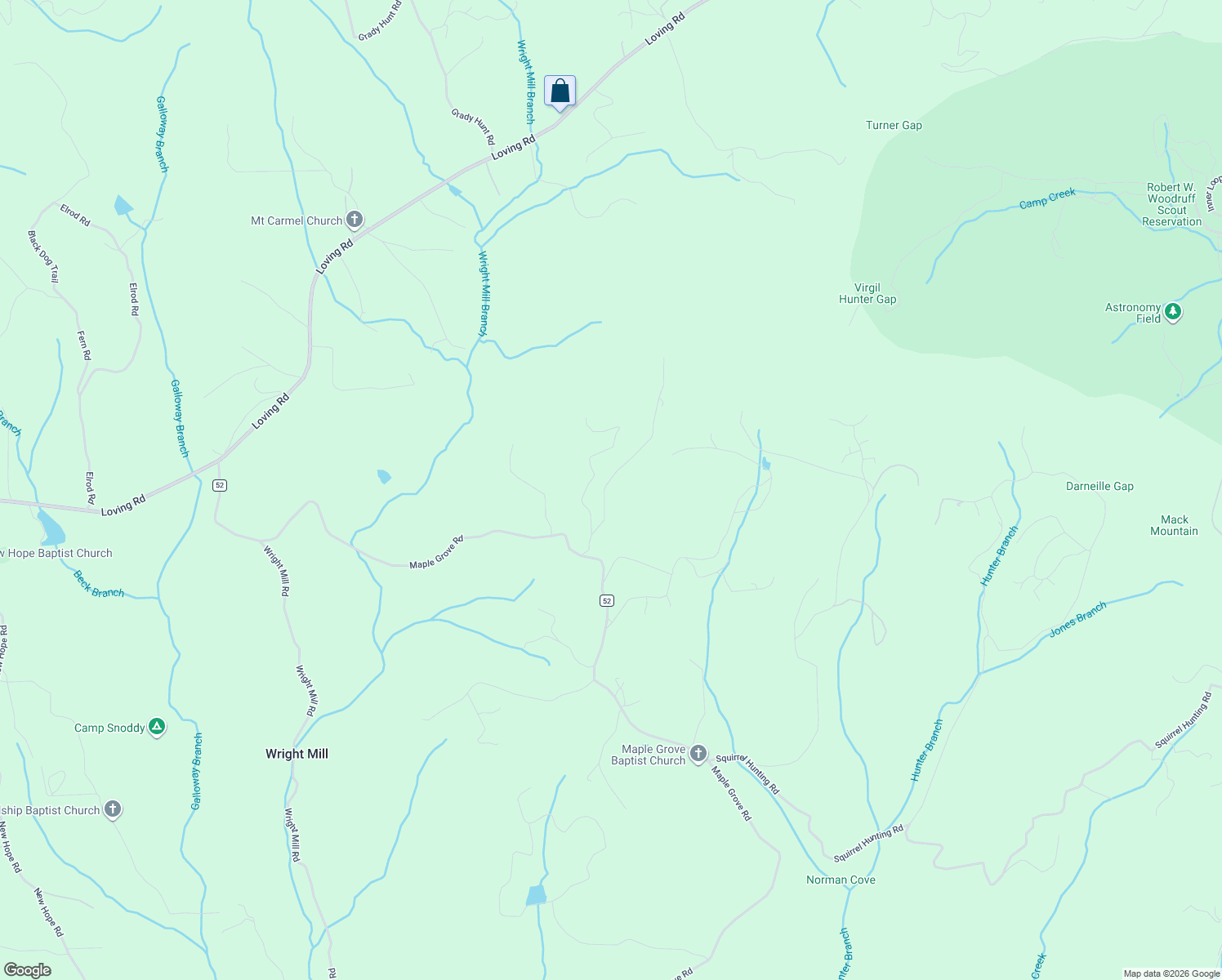 map of restaurants, bars, coffee shops, grocery stores, and more near 166 Oak Ledge Road in Morganton