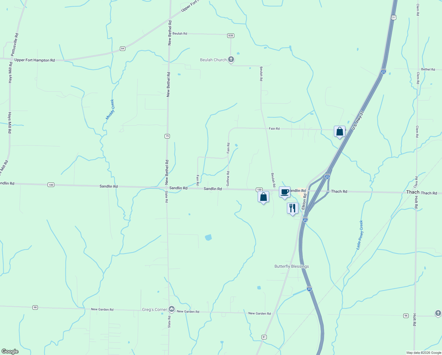map of restaurants, bars, coffee shops, grocery stores, and more near 22431 Sandlin Rd in Elkmont