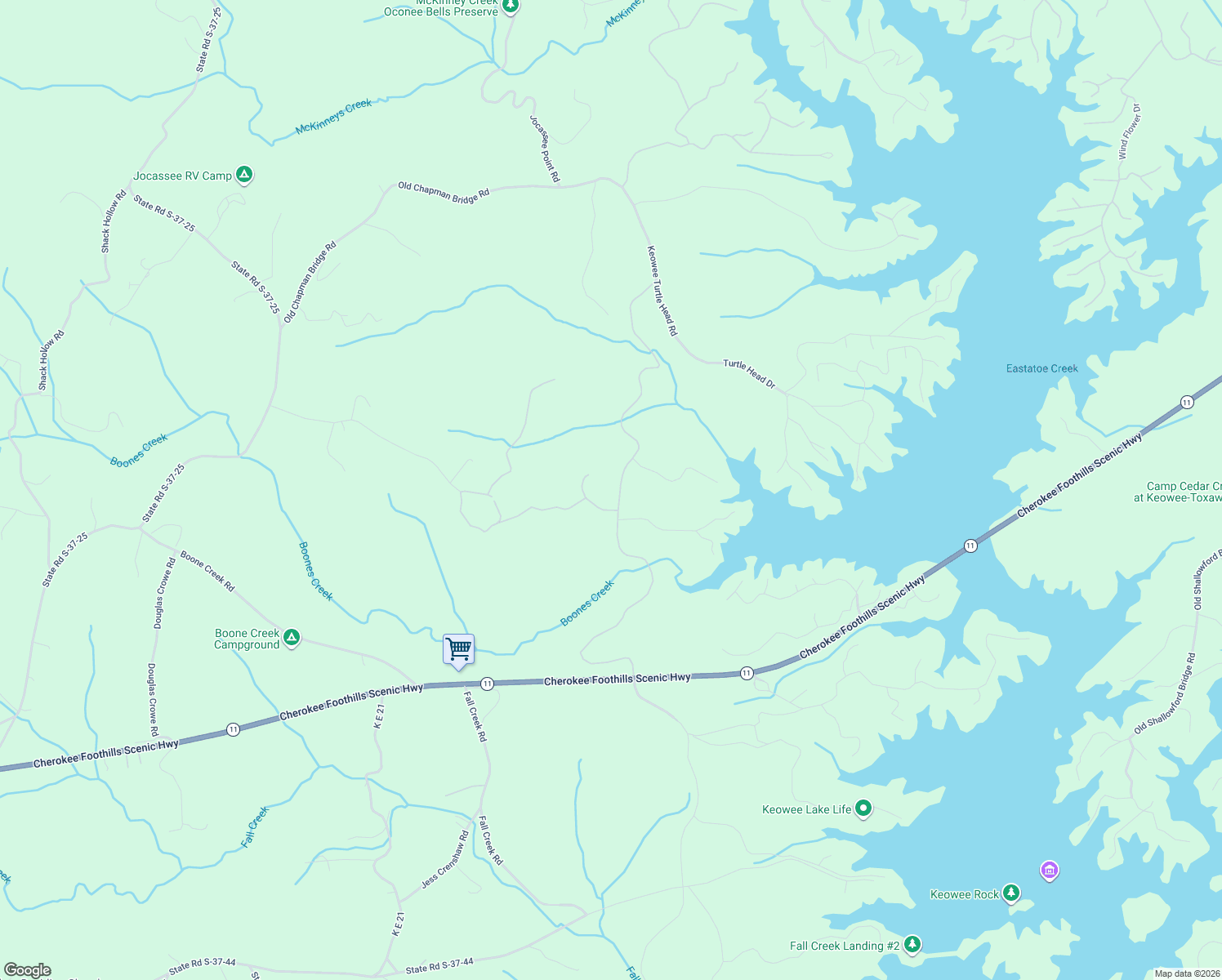 map of restaurants, bars, coffee shops, grocery stores, and more near 405 Shimmering Water Lane in Salem