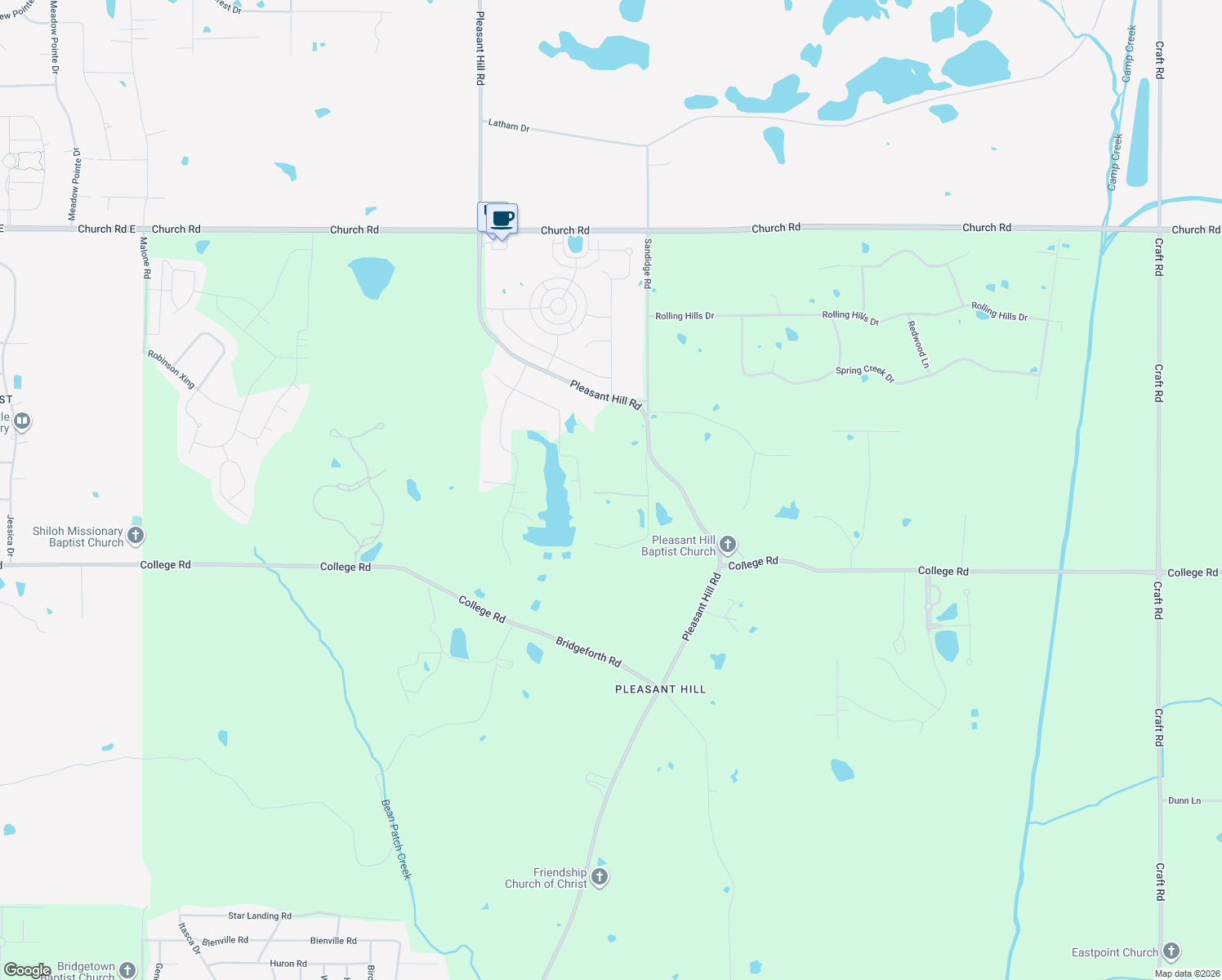 map of restaurants, bars, coffee shops, grocery stores, and more near 4219 Sandidge Exd in Olive Branch
