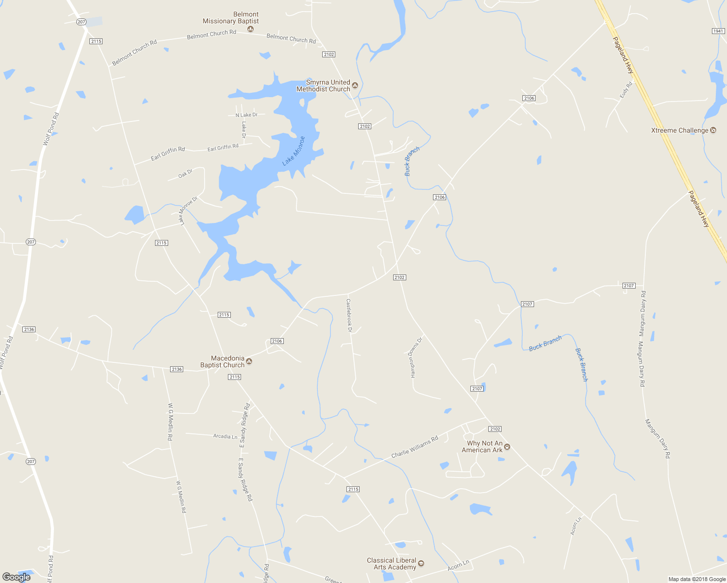 map of restaurants, bars, coffee shops, grocery stores, and more near 1010 Macedonia Church Road in Monroe