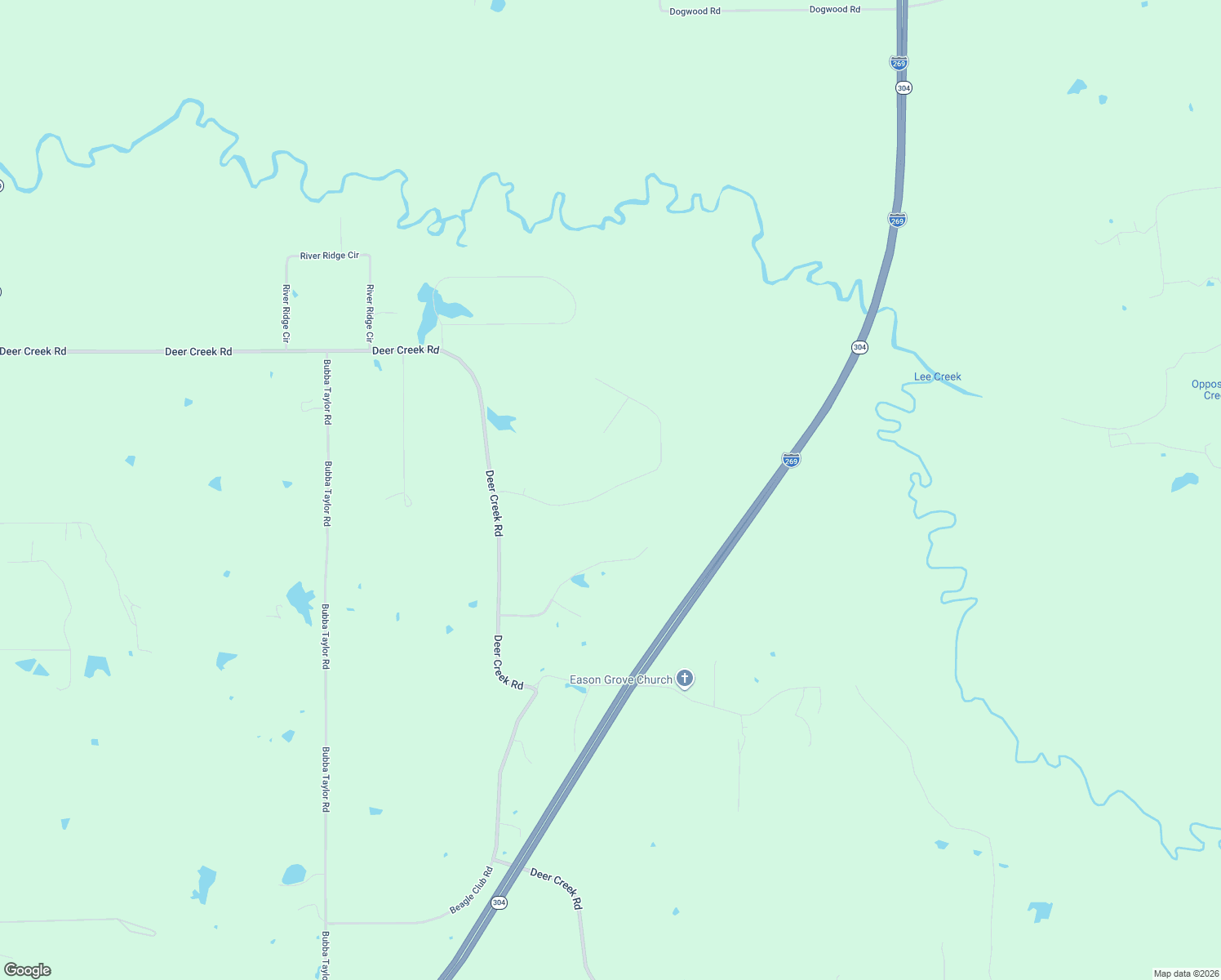 map of restaurants, bars, coffee shops, grocery stores, and more near Dry Field Road in Byhalia