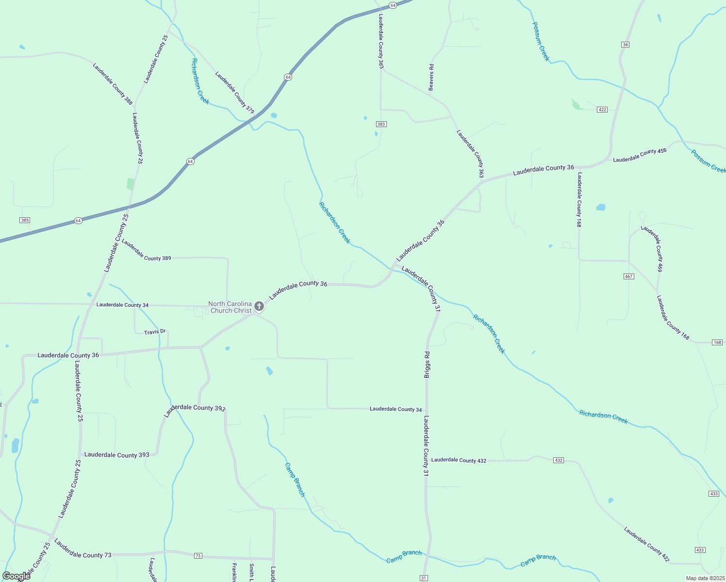 map of restaurants, bars, coffee shops, grocery stores, and more near 3388-3698 Lauderdale County 36 in Killen