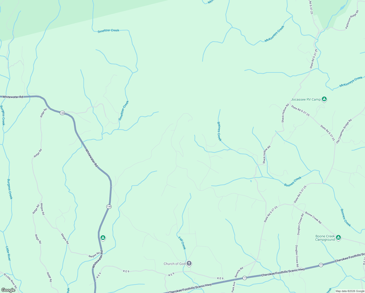 map of restaurants, bars, coffee shops, grocery stores, and more near 260 Jocassee Ridge Way in Salem