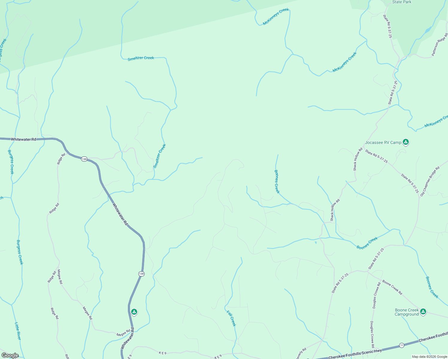 map of restaurants, bars, coffee shops, grocery stores, and more near 272 Jocassee Ridge Way in Salem