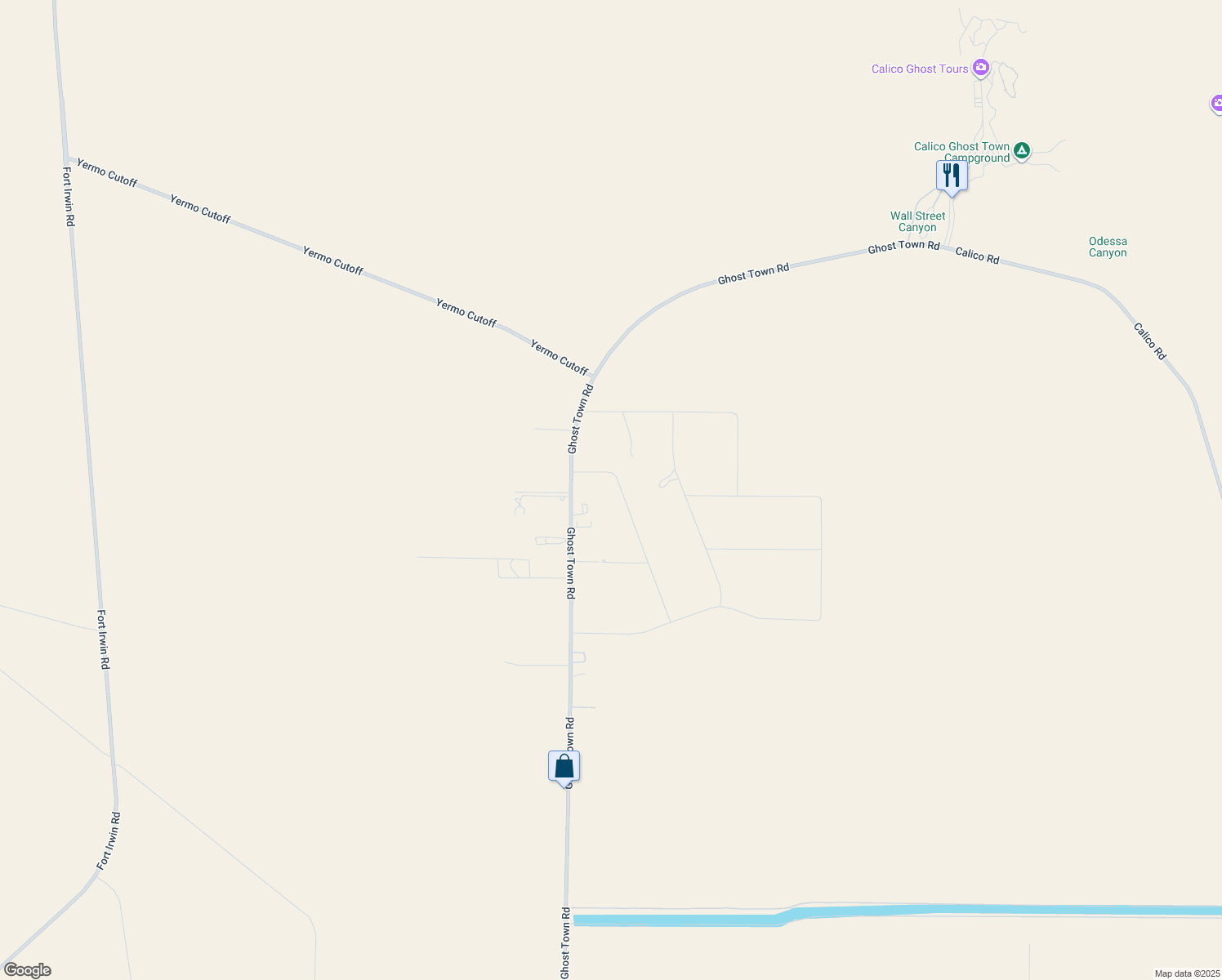 map of restaurants, bars, coffee shops, grocery stores, and more near 37354 Silver Avenue in Yermo