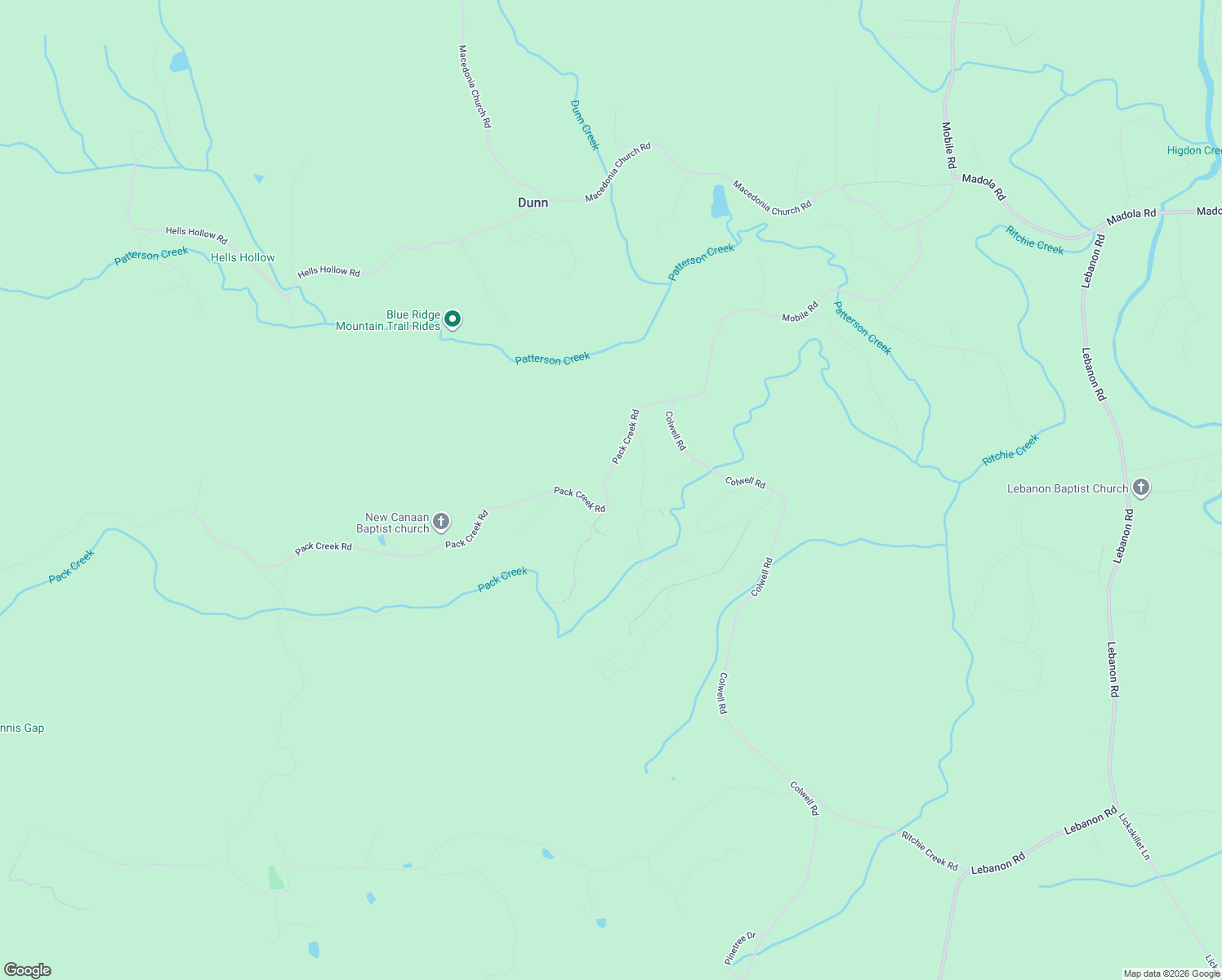 map of restaurants, bars, coffee shops, grocery stores, and more near 376 Pack Creek Road in Blue Ridge
