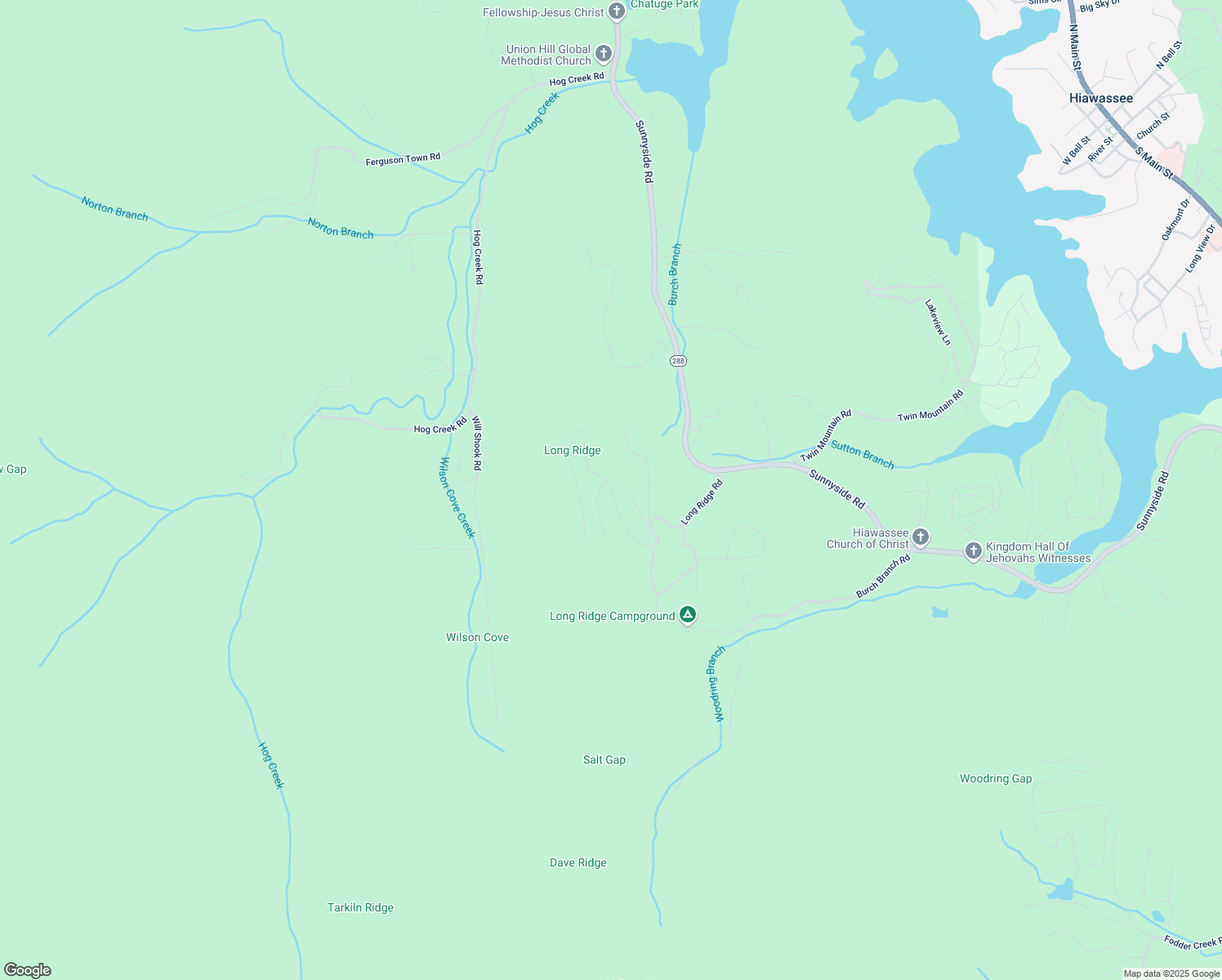 map of restaurants, bars, coffee shops, grocery stores, and more near Summit Trail in Towns County