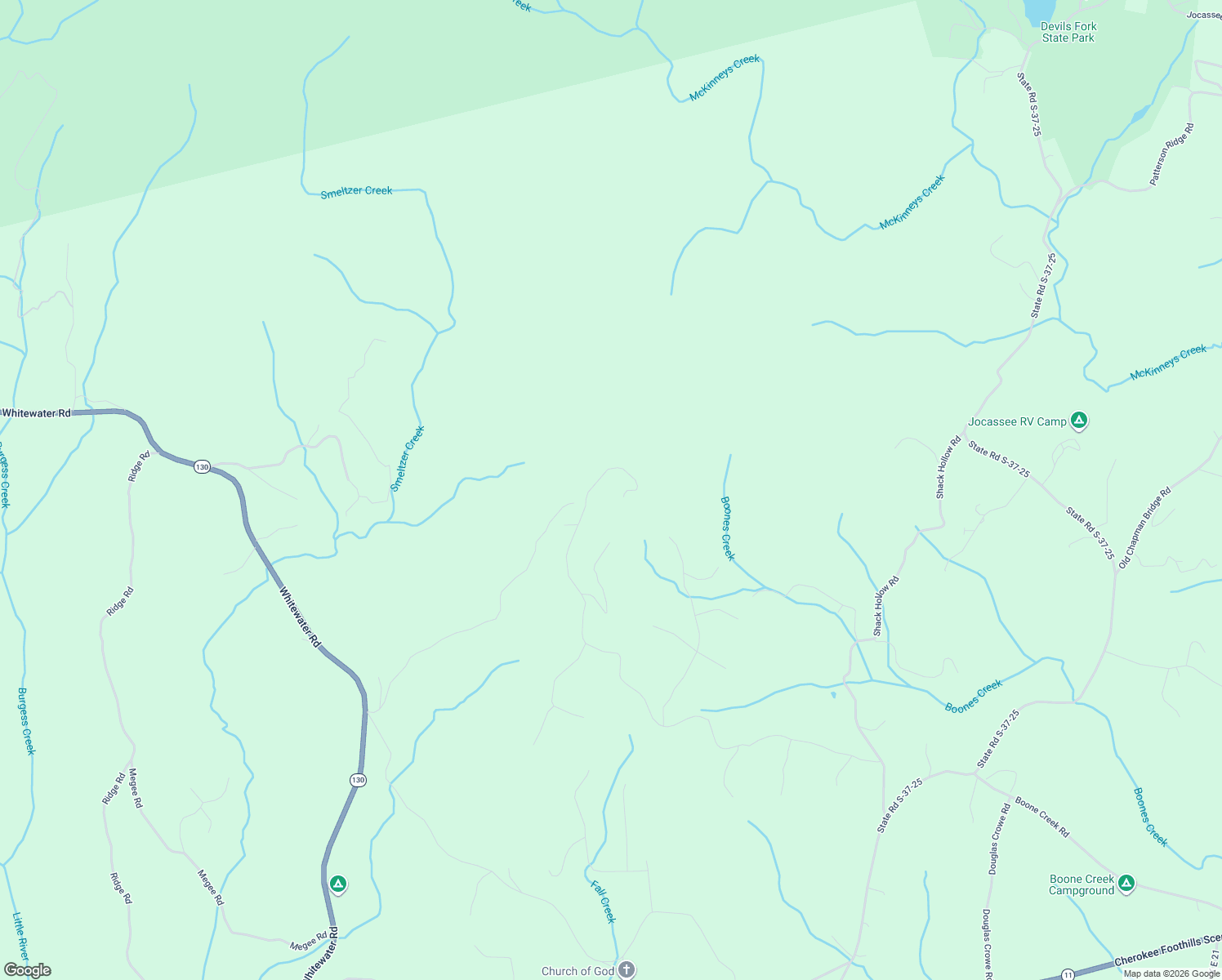 map of restaurants, bars, coffee shops, grocery stores, and more near 284 Jocassee Ridge Way in Salem