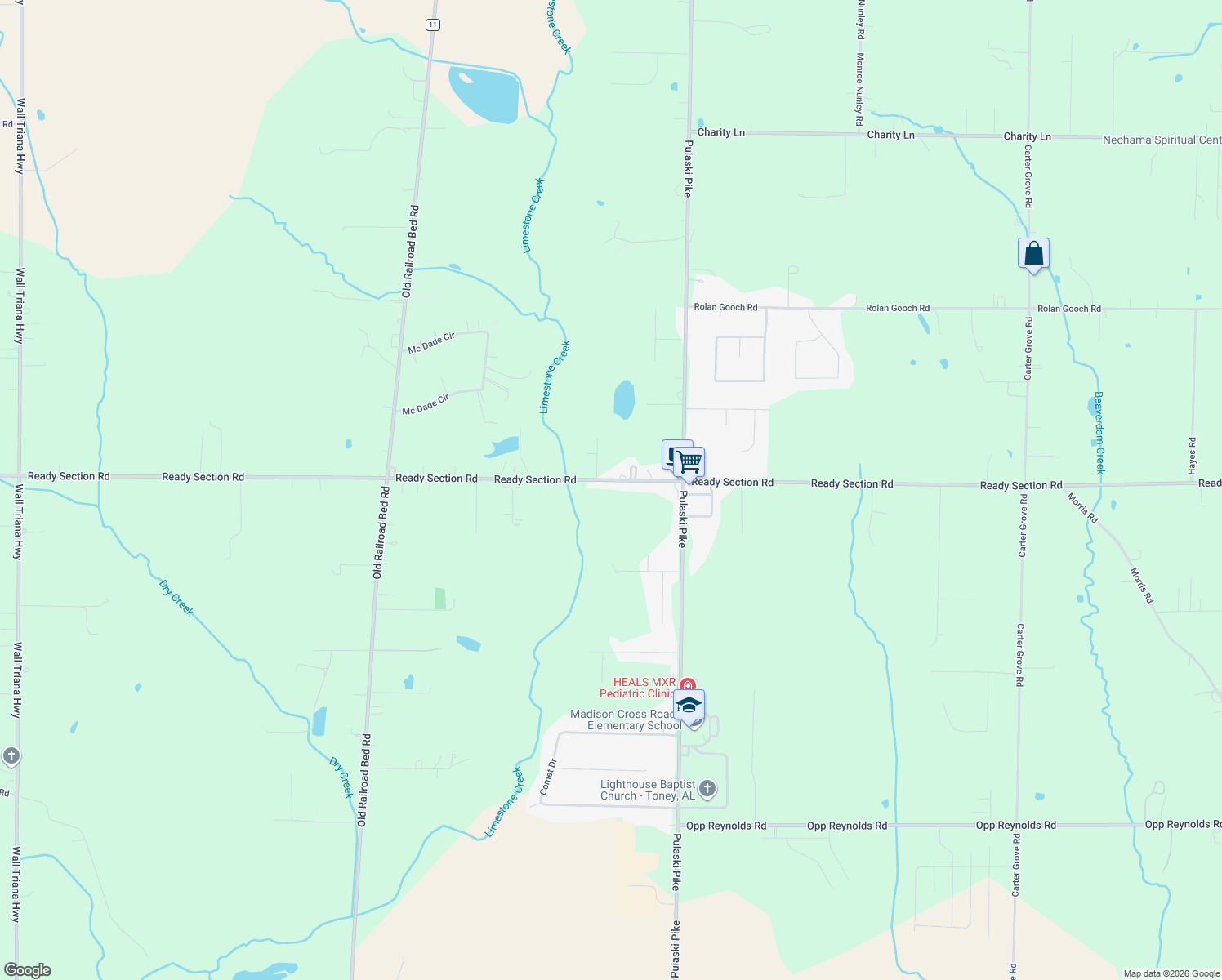 2580 Ready Section Road, Toney AL Walk Score