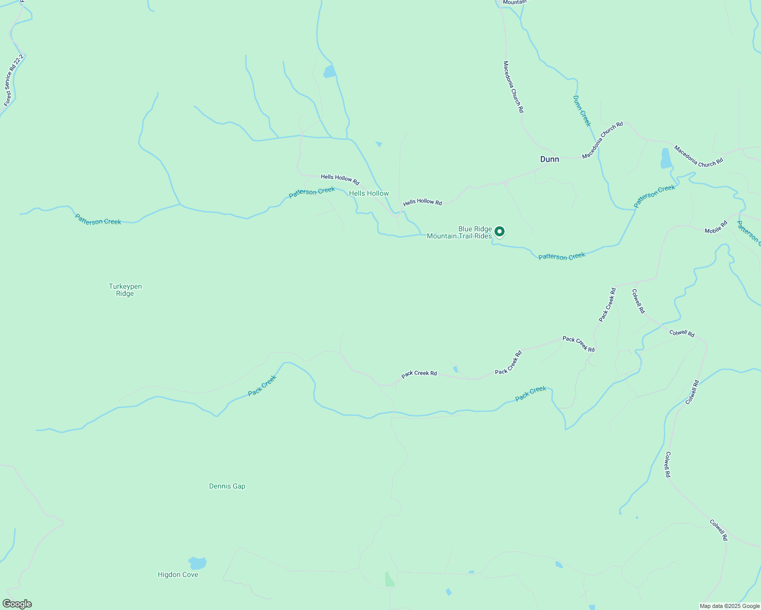 map of restaurants, bars, coffee shops, grocery stores, and more near 1896 Pack Creek Road in Blue Ridge