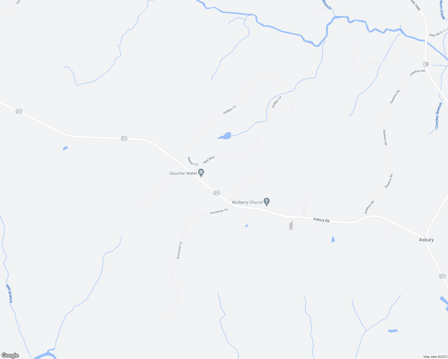 map of restaurants, bars, coffee shops, grocery stores, and more near 622 Asbury Road in Pacolet