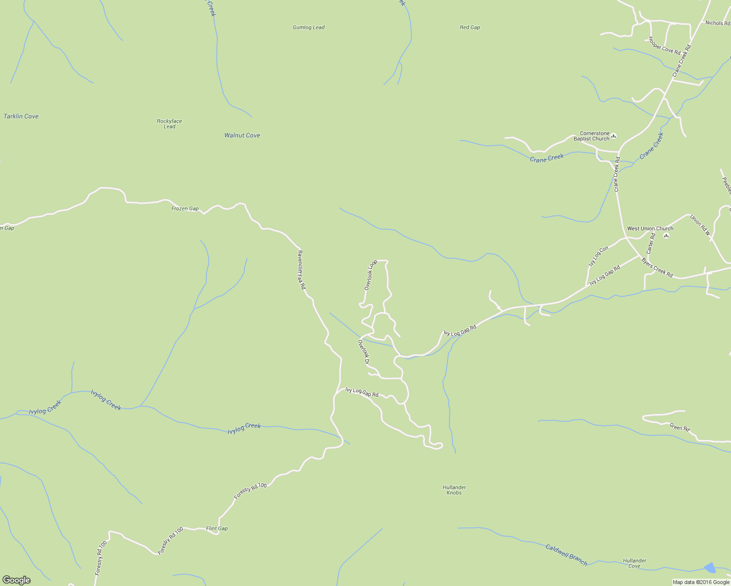 map of restaurants, bars, coffee shops, grocery stores, and more near Overlook Loop in Young Harris