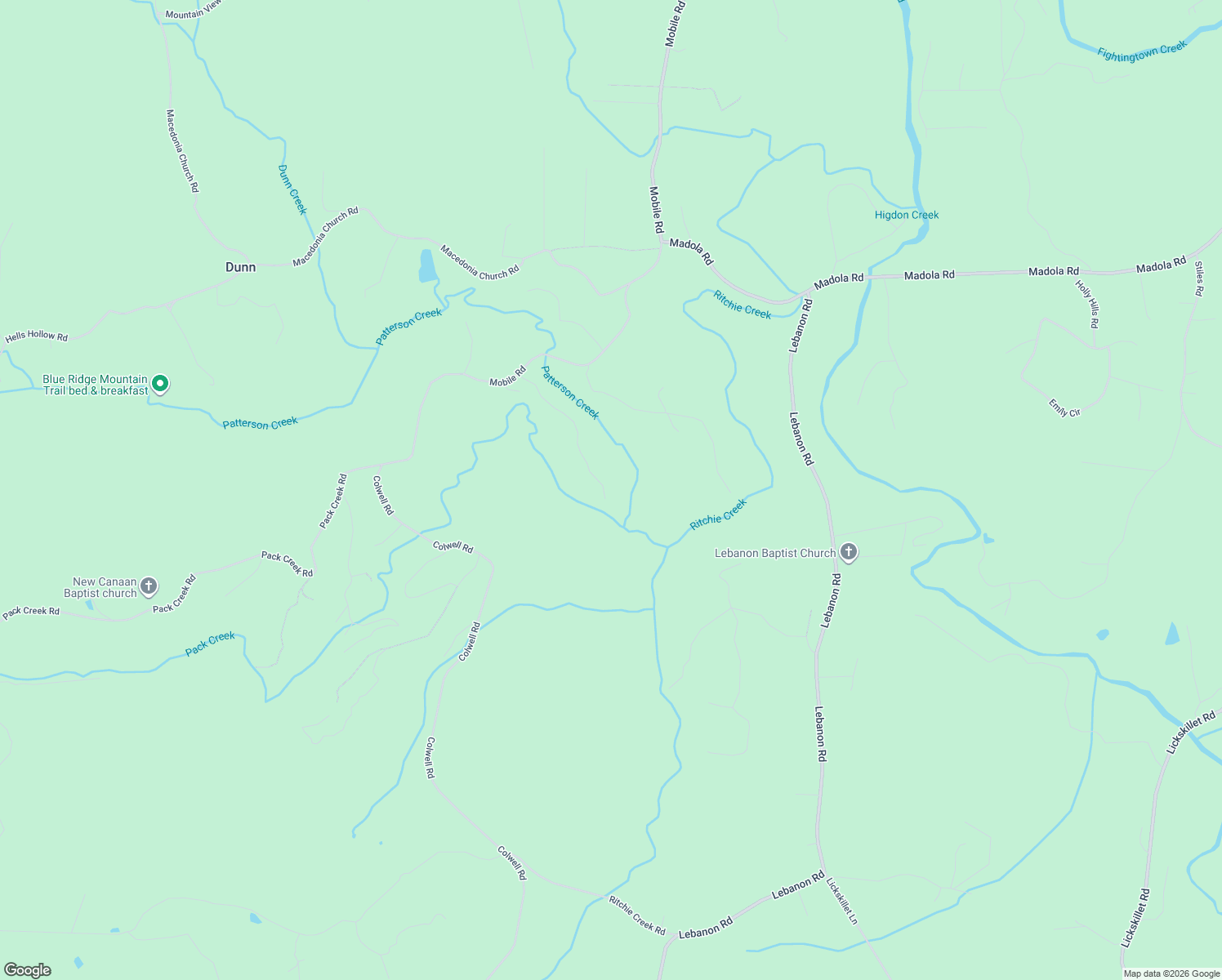 map of restaurants, bars, coffee shops, grocery stores, and more near 464 Twin Creeks in Blue Ridge