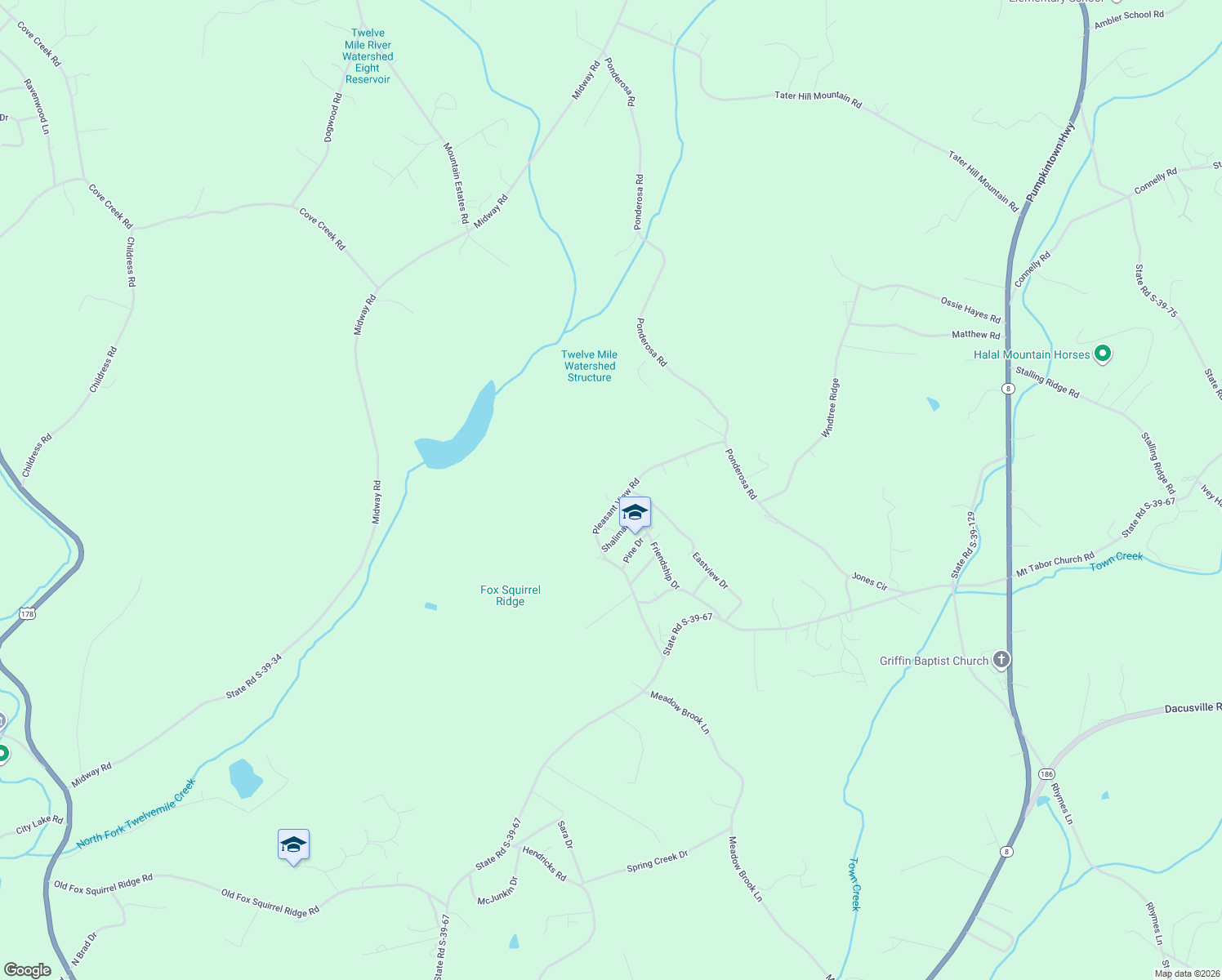 map of restaurants, bars, coffee shops, grocery stores, and more near 603 Pleasant View Road in Pickens