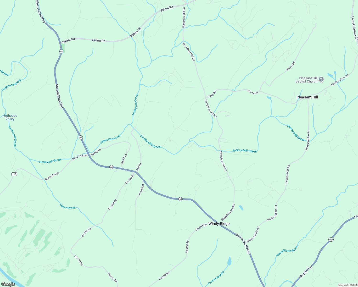 map of restaurants, bars, coffee shops, grocery stores, and more near 767 Evergreen Lane in Mineral Bluff