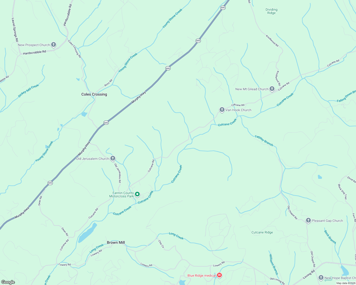map of restaurants, bars, coffee shops, grocery stores, and more near in Coles Crossing