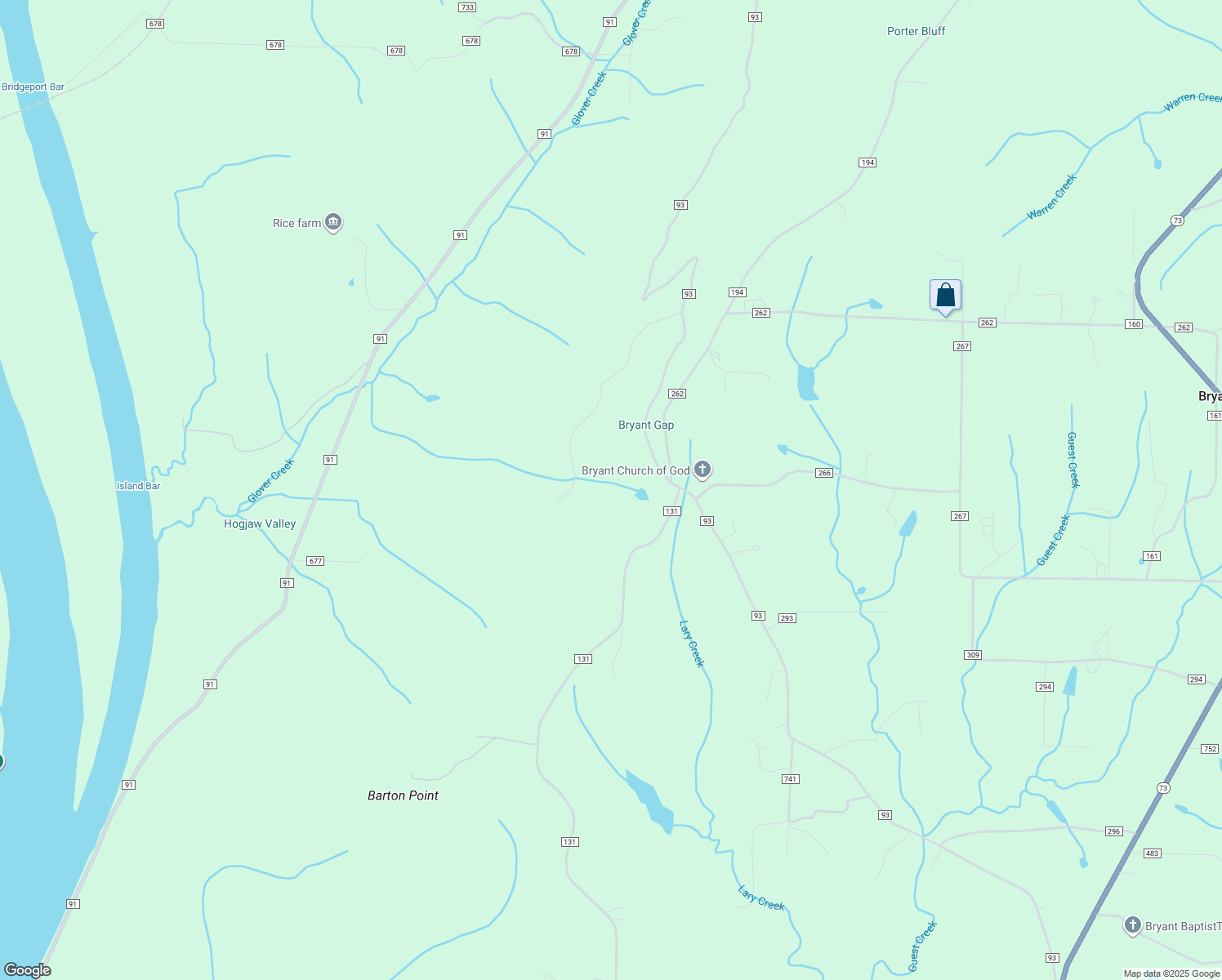 map of restaurants, bars, coffee shops, grocery stores, and more near in Bryant