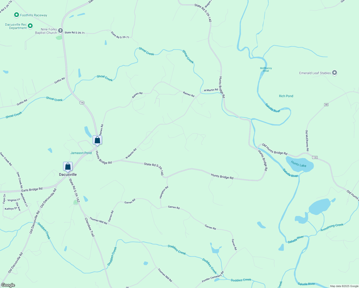 map of restaurants, bars, coffee shops, grocery stores, and more near 316 Mary Jo Drive in Easley