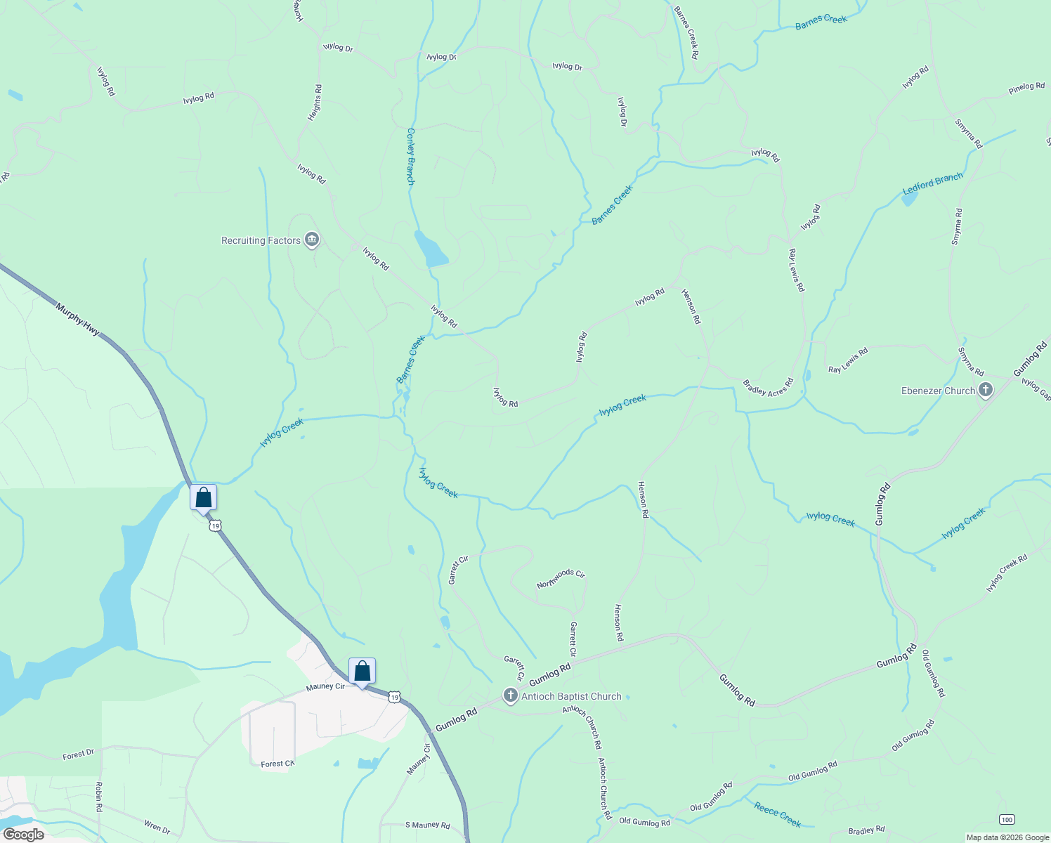 map of restaurants, bars, coffee shops, grocery stores, and more near 868 Old Owen Drive in Blairsville