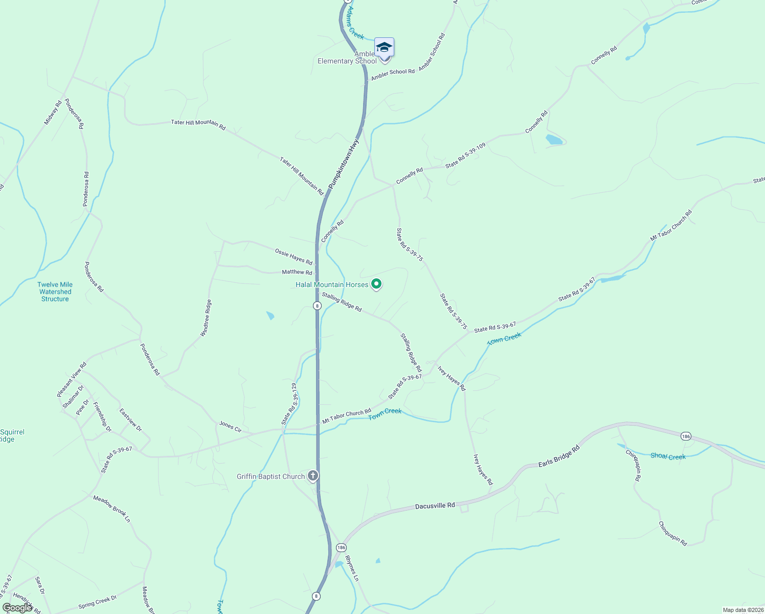 map of restaurants, bars, coffee shops, grocery stores, and more near 113 Ernestine Hayes Road in Pickens