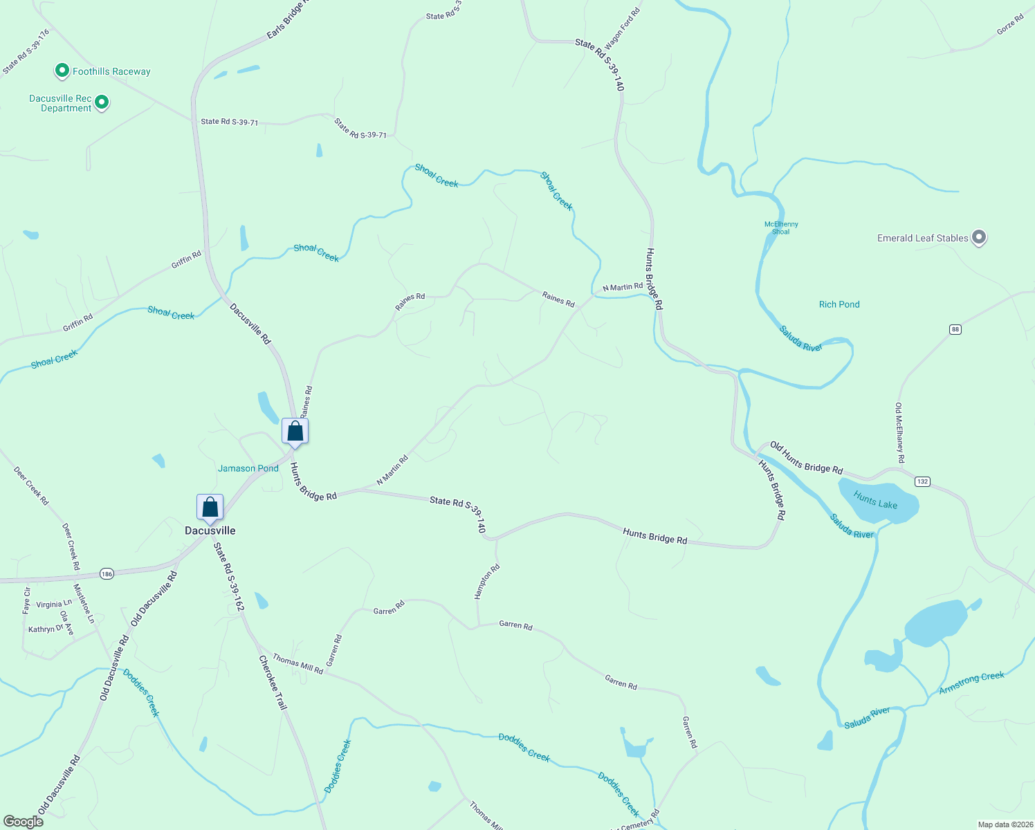 map of restaurants, bars, coffee shops, grocery stores, and more near 110 Mandy Trail in Easley