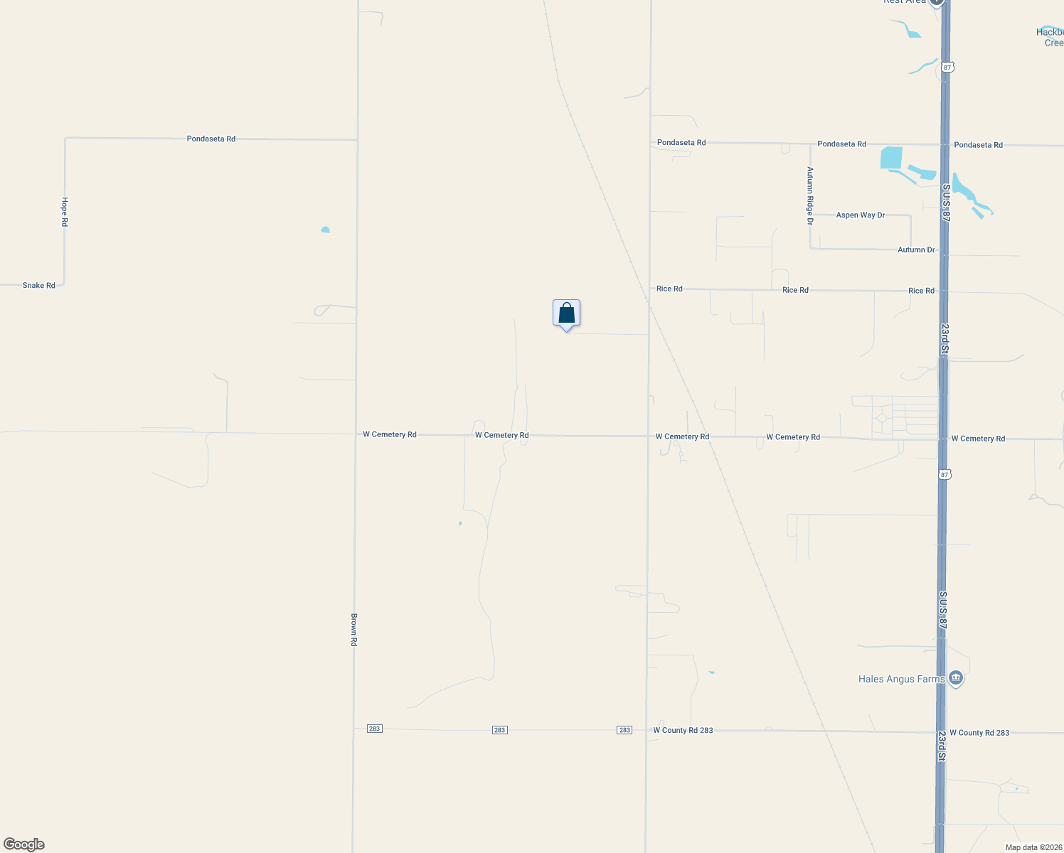 map of restaurants, bars, coffee shops, grocery stores, and more near 9218 W Cemetery Rd in Canyon