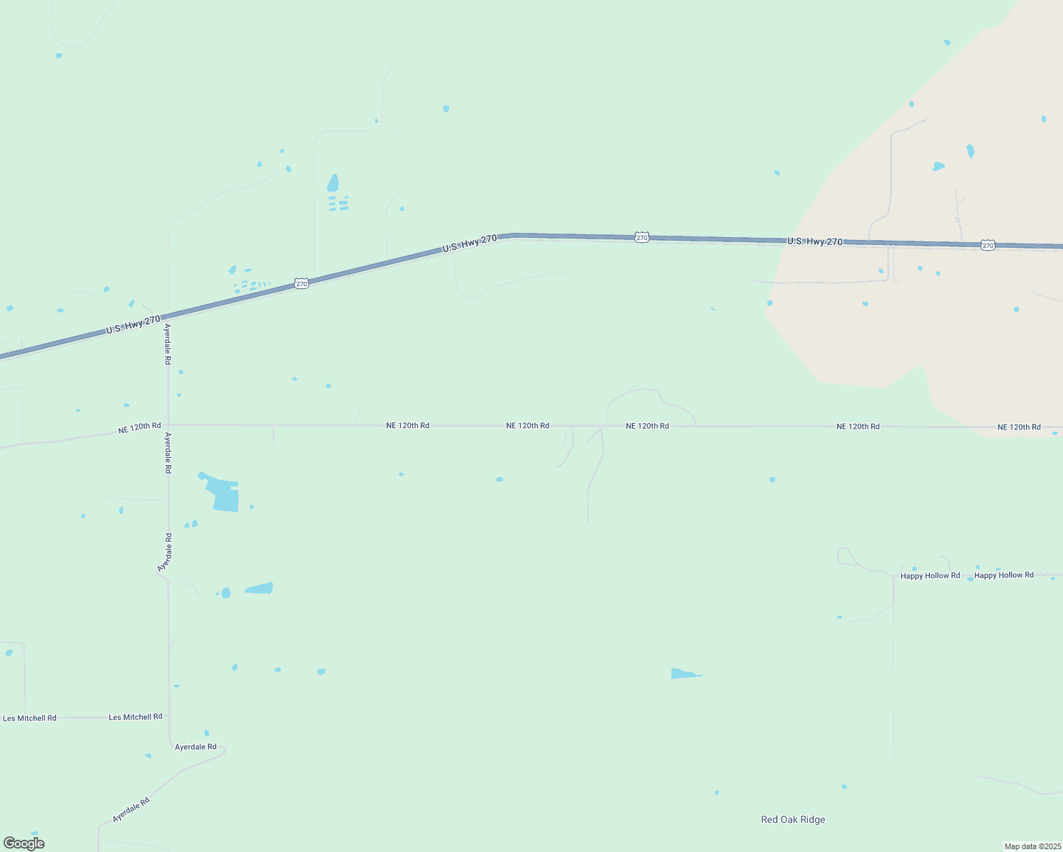 map of restaurants, bars, coffee shops, grocery stores, and more near Butterfield Road in Red Oak