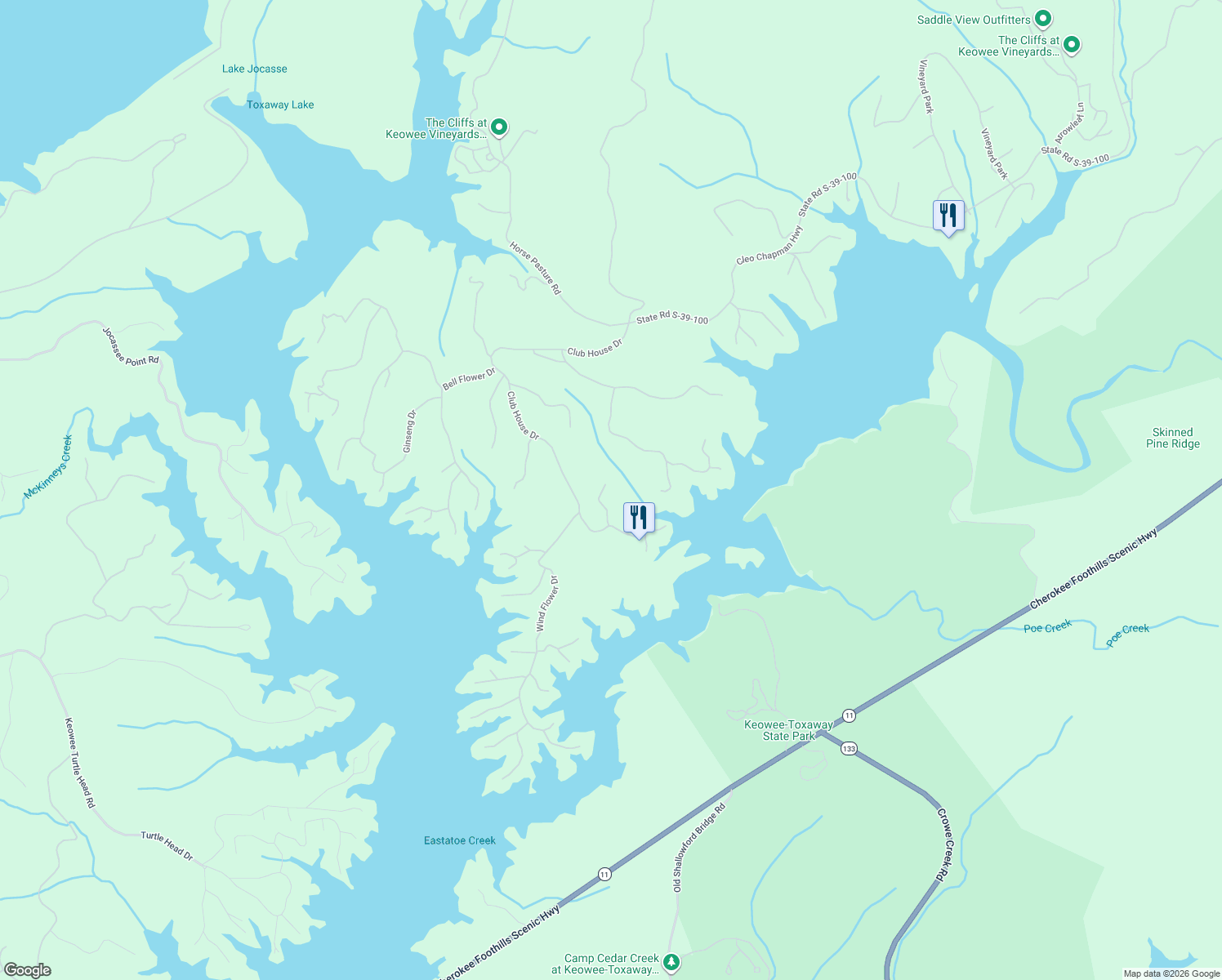 map of restaurants, bars, coffee shops, grocery stores, and more near 125 Course View Way in Sunset