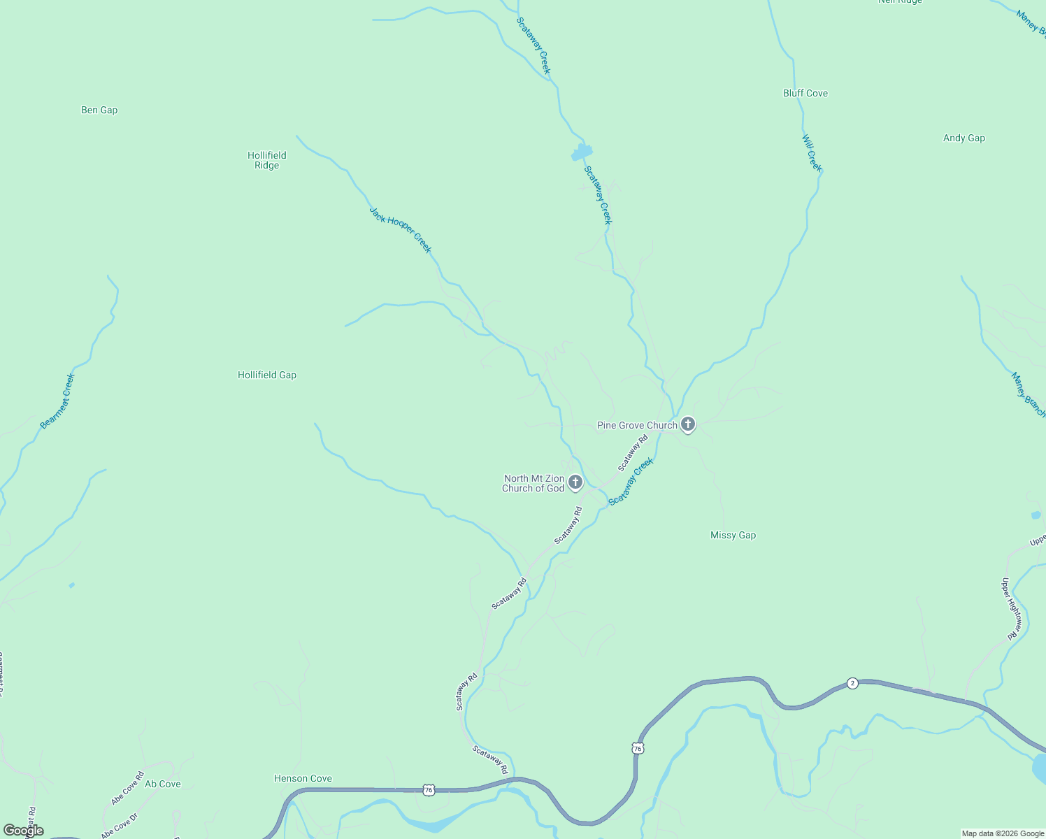 map of restaurants, bars, coffee shops, grocery stores, and more near 8 Eagle Heights Road in Hiawassee