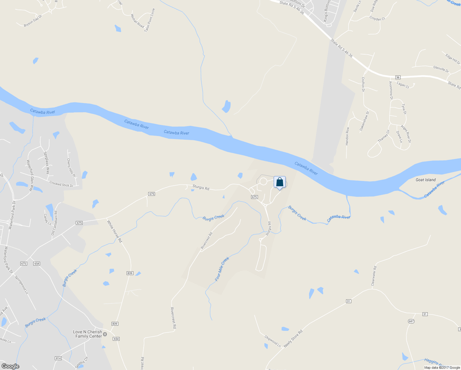 map of restaurants, bars, coffee shops, grocery stores, and more near 2786 Sturgis Road in Rock Hill