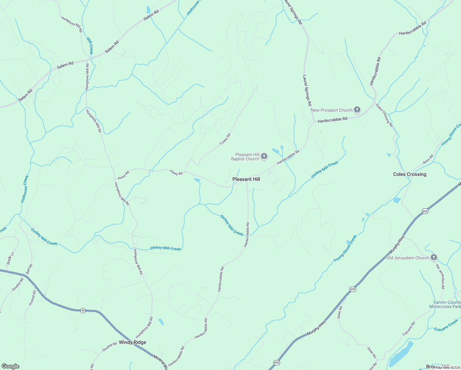 map of restaurants, bars, coffee shops, grocery stores, and more near 816-830 Piney Road in Mineral Bluff