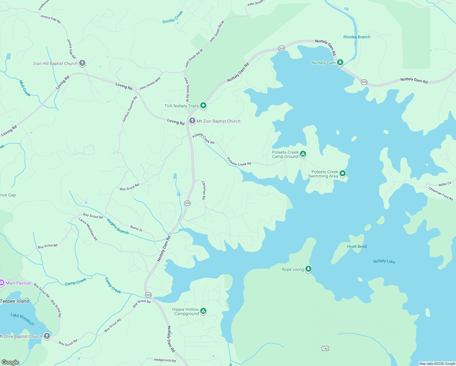 map of restaurants, bars, coffee shops, grocery stores, and more near 8500 Virginia Lane in Blairsville