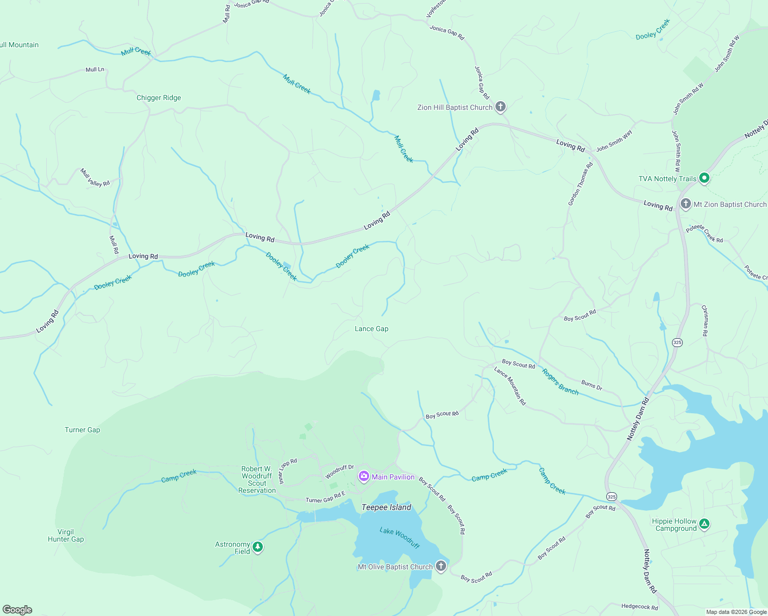 map of restaurants, bars, coffee shops, grocery stores, and more near 4866 High Lance Road in Blairsville