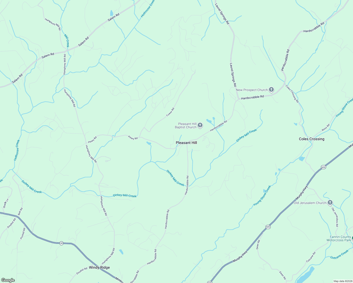 map of restaurants, bars, coffee shops, grocery stores, and more near 816-830 Piney Road in Mineral Bluff