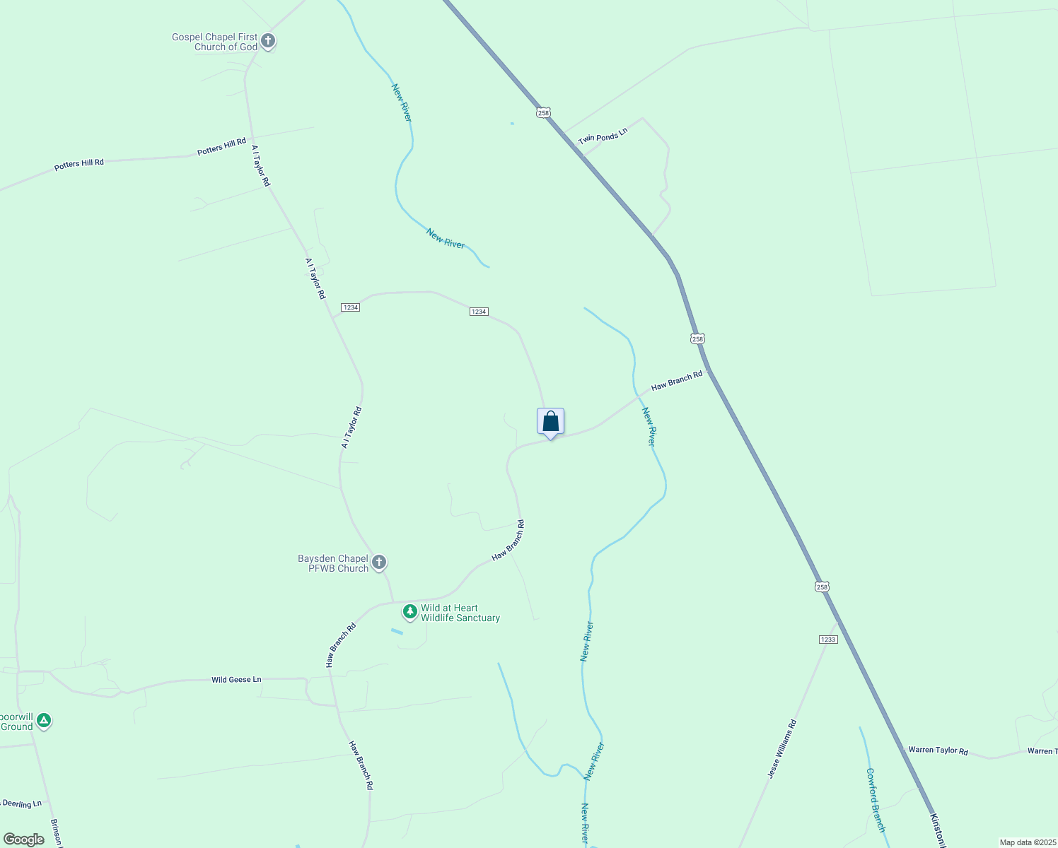 map of restaurants, bars, coffee shops, grocery stores, and more near 234 Haw Branch Rd in Richlands