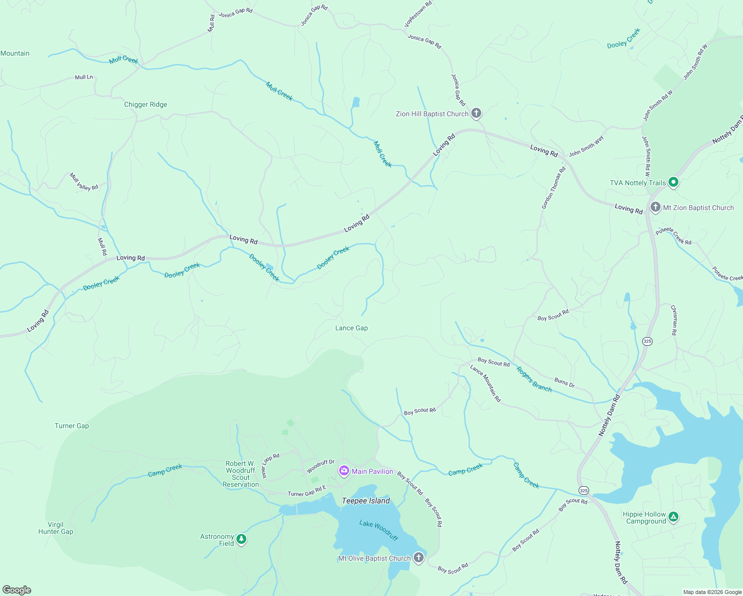 map of restaurants, bars, coffee shops, grocery stores, and more near 4866 High Lance Road in Blairsville
