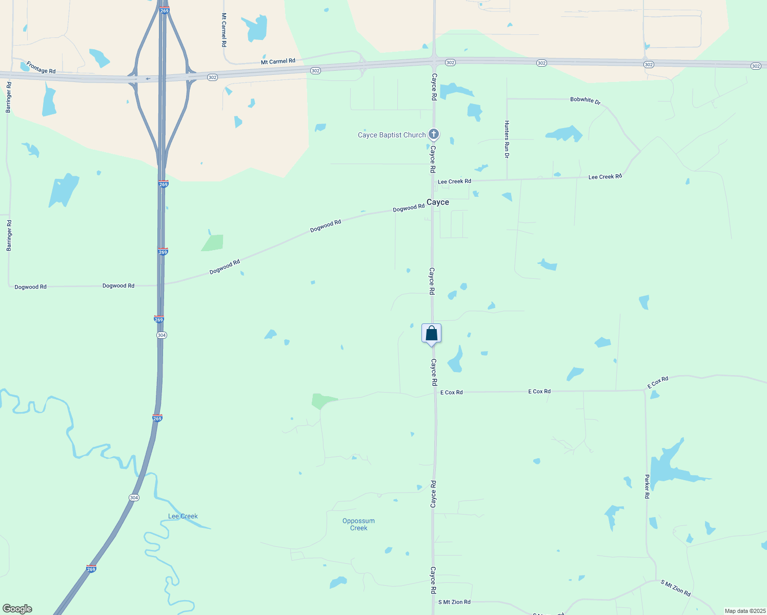 map of restaurants, bars, coffee shops, grocery stores, and more near 116 Vance Cove in Byhalia