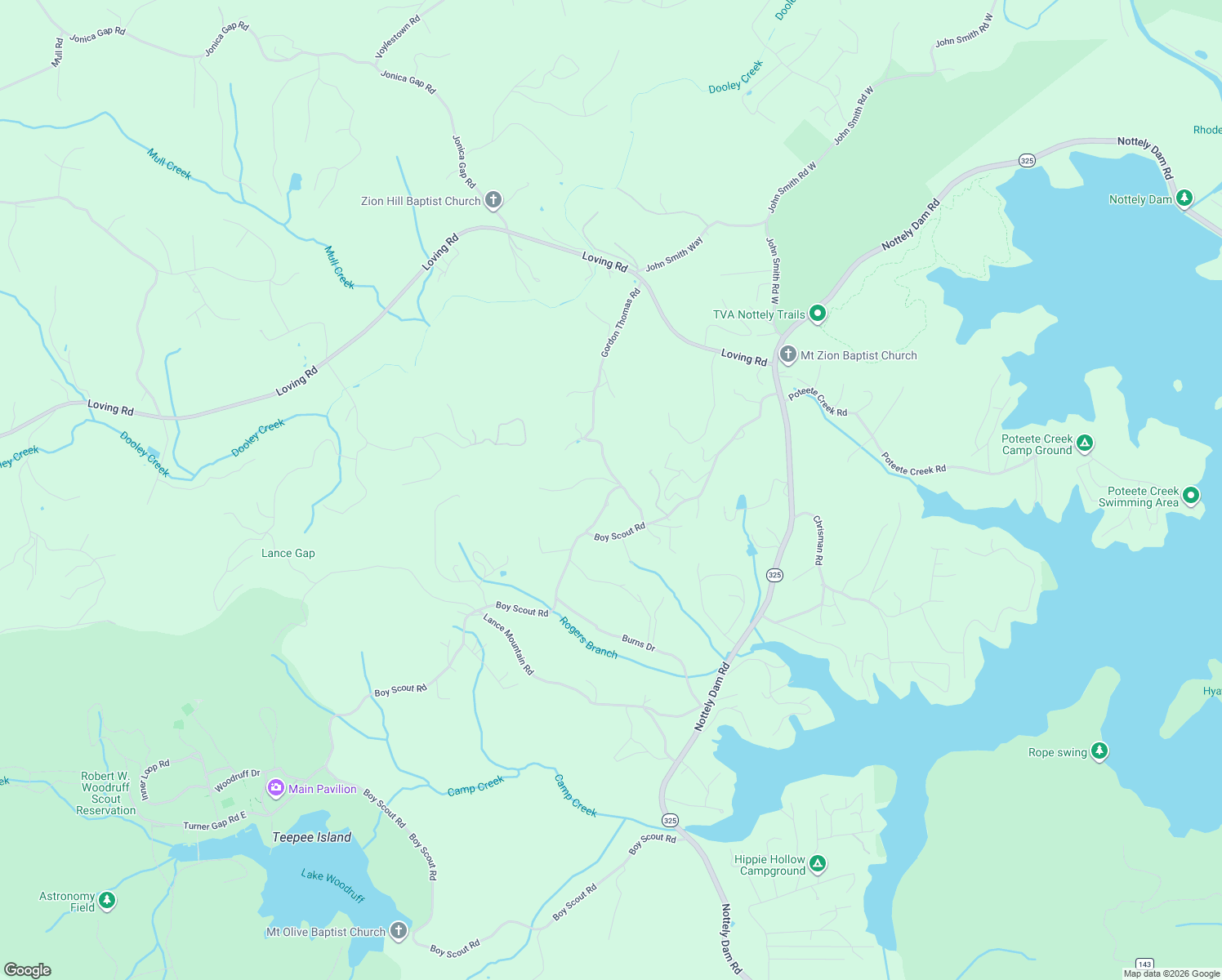 map of restaurants, bars, coffee shops, grocery stores, and more near 756 Gordon Thomas Road in Blairsville